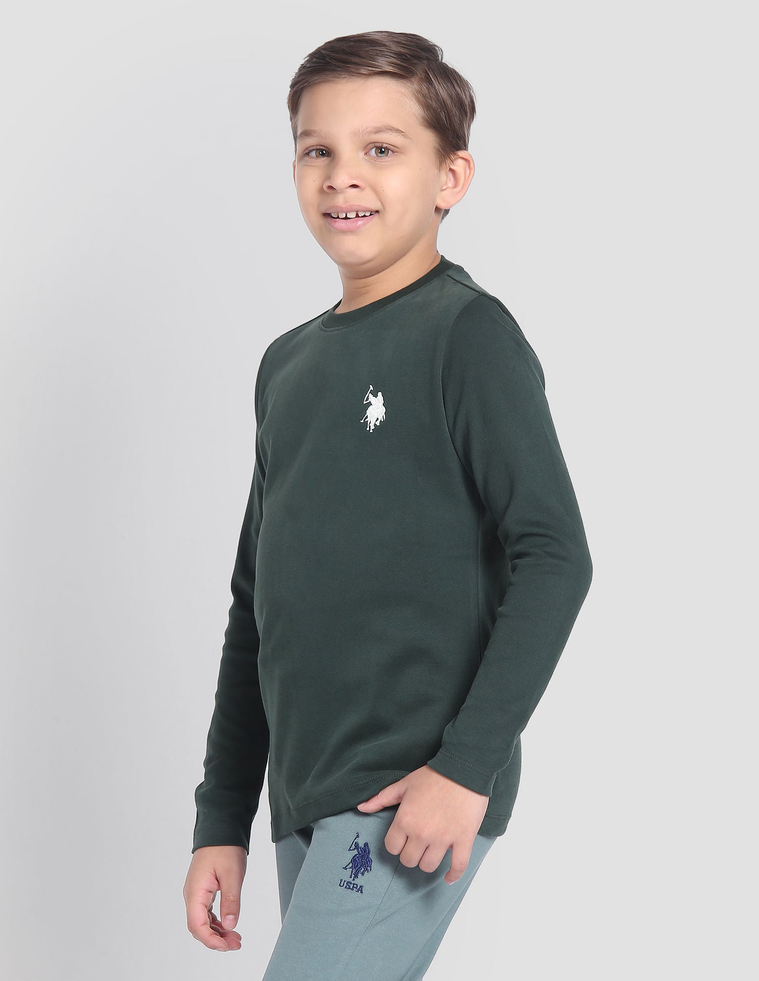 Cotton OKE01 Lounge T-Shirt - Pack Of 1 Dark Green - U.S. POLO ASSN. | Large