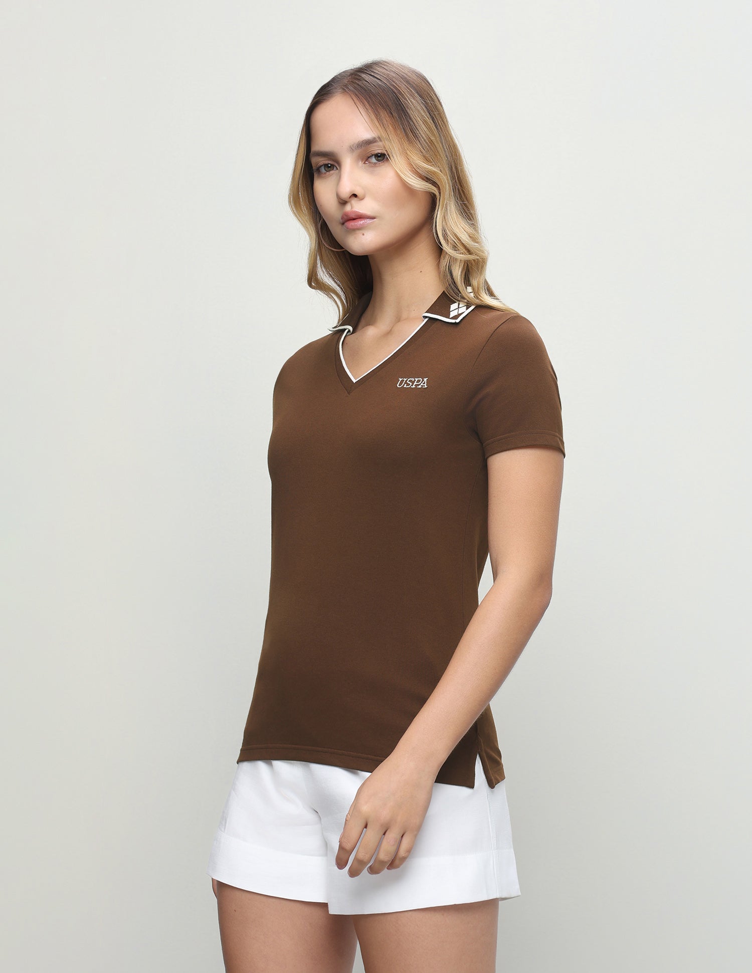 Solid Regular Fit Polo Shirt Dark Brown - U.S. Polo Assn. India | Large