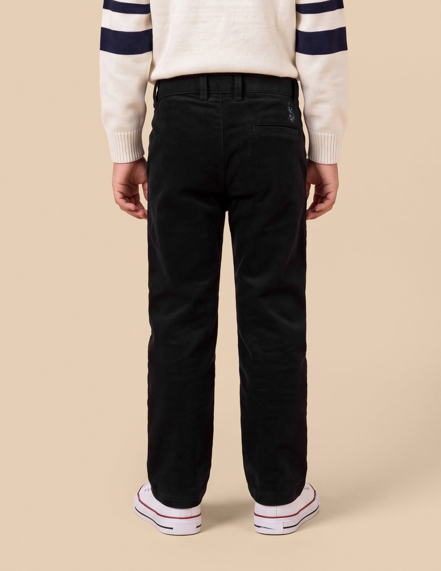 Corduroy Regular Fit Trousers Black - U.S. Polo Assn. India | Large