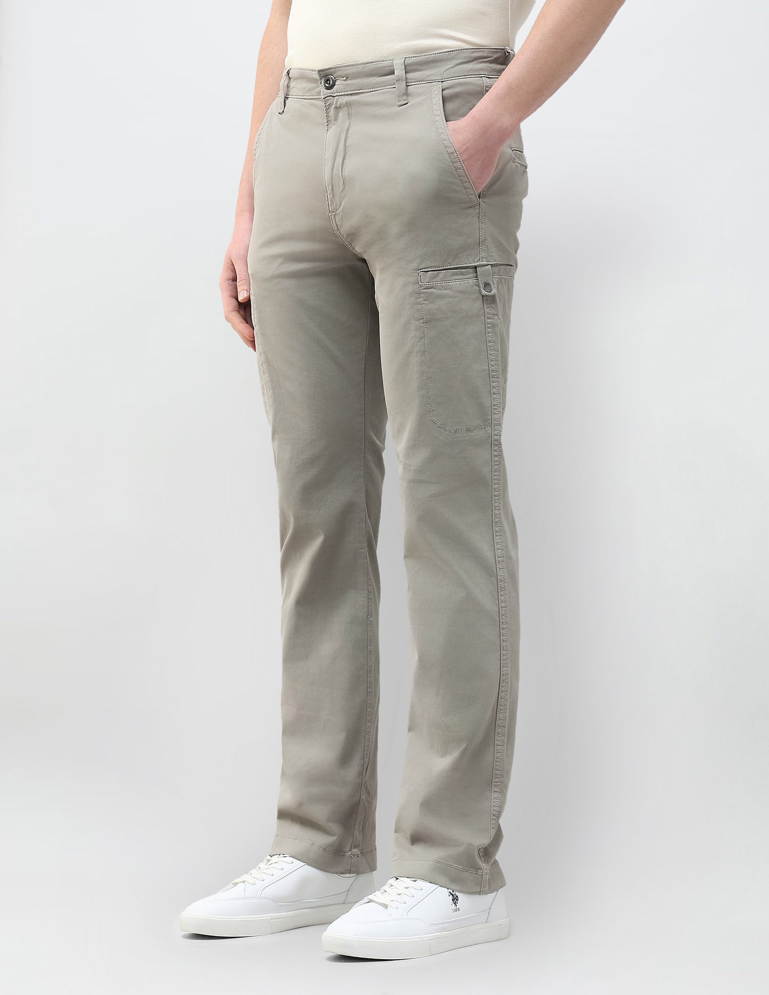 Cole Comfort Cropped Fit Motel On The Coast Cargos Sage - U.S. Polo Assn. India | Large