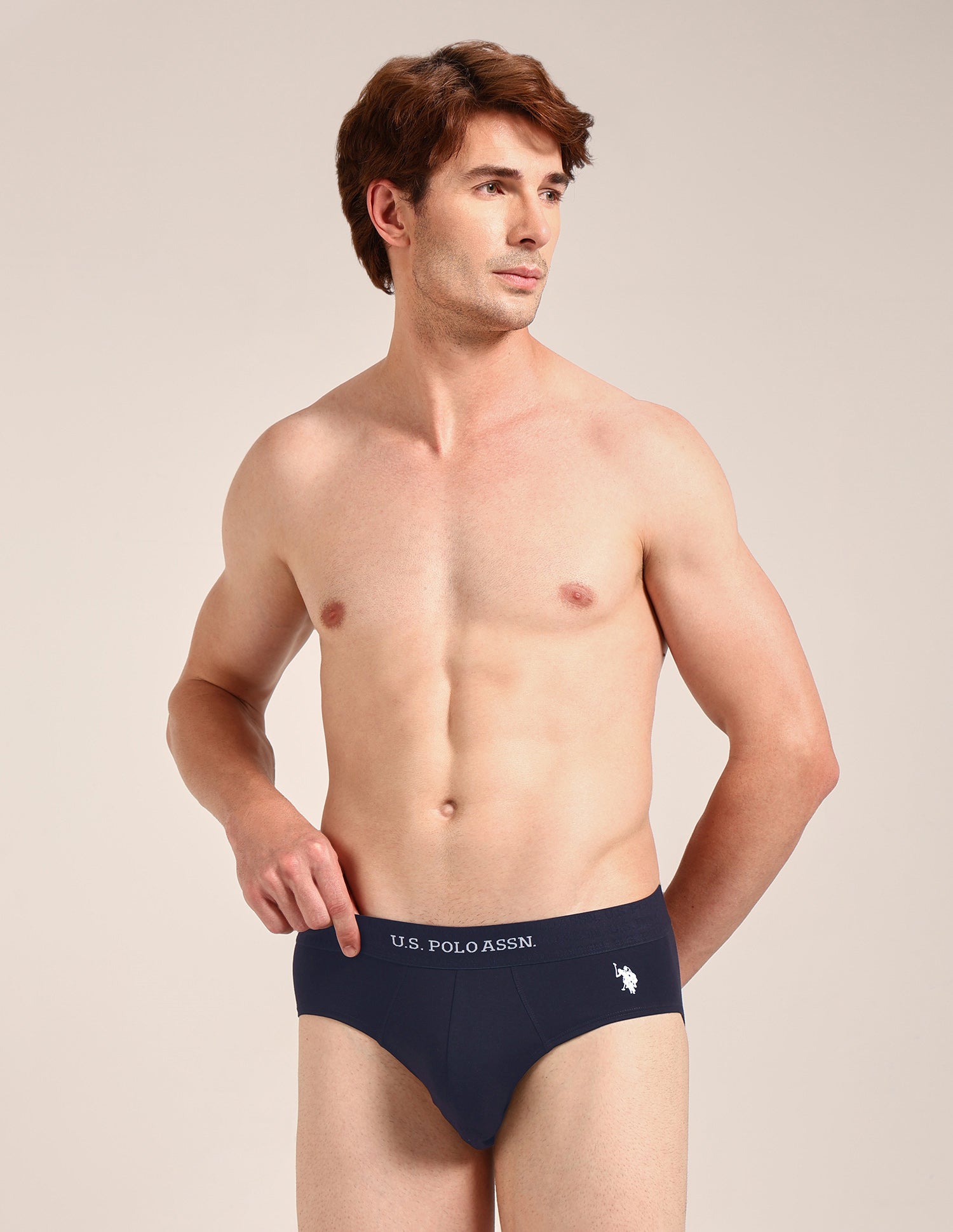 Antibacterial Dual Layered OEB21 Brief - Pack Of 2 Navy/Stromy Weather - U.S. Polo Assn. India | Large