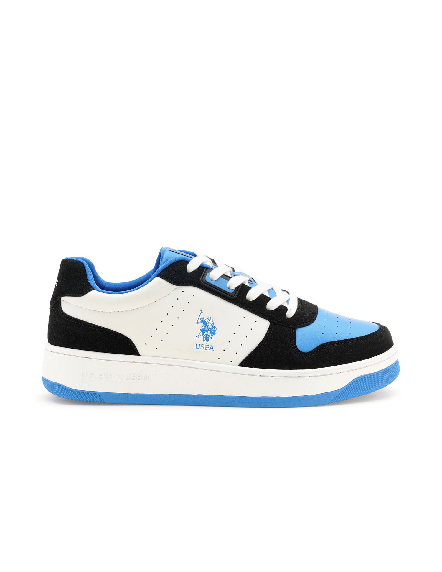Men Oakley Blue Retro Court Sneakers Blue - U.S. POLO ASSN. | Large