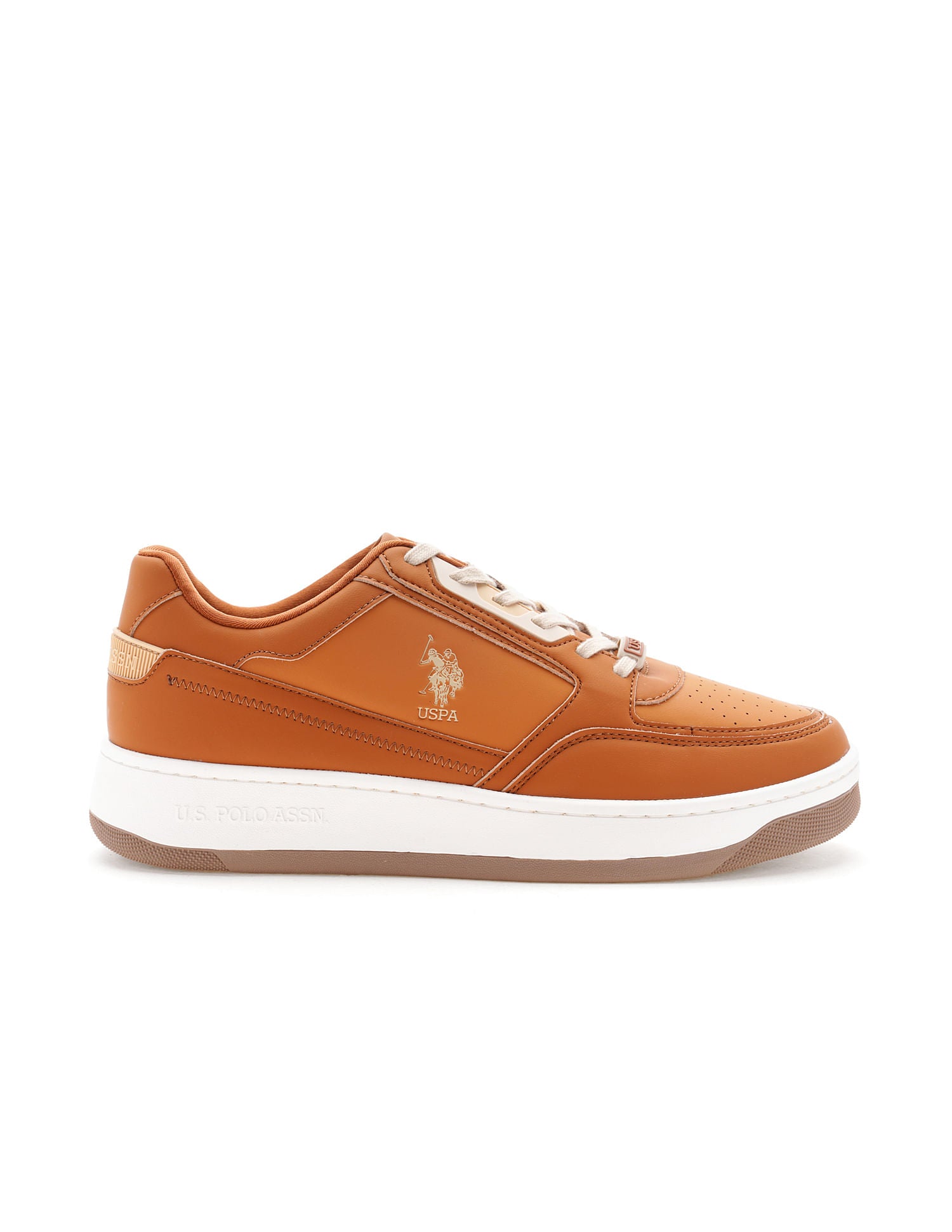 Men Storm Tan Retro Court Sneakers Tan - U.S. Polo Assn. India | Large