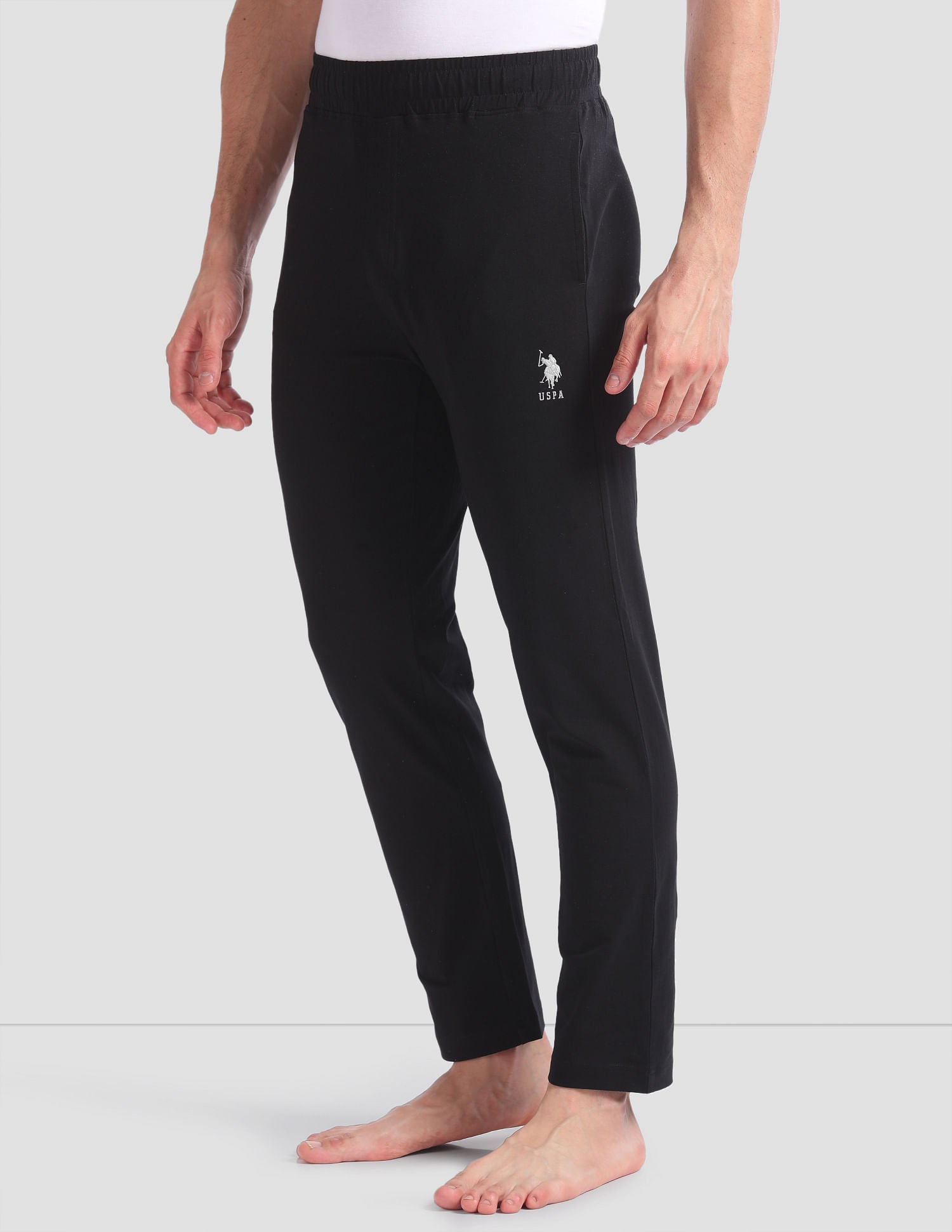 Cotton Stretch OELP1 Lounge Track Pants - Pack Of 1 Black - U.S. POLO ASSN. | Large