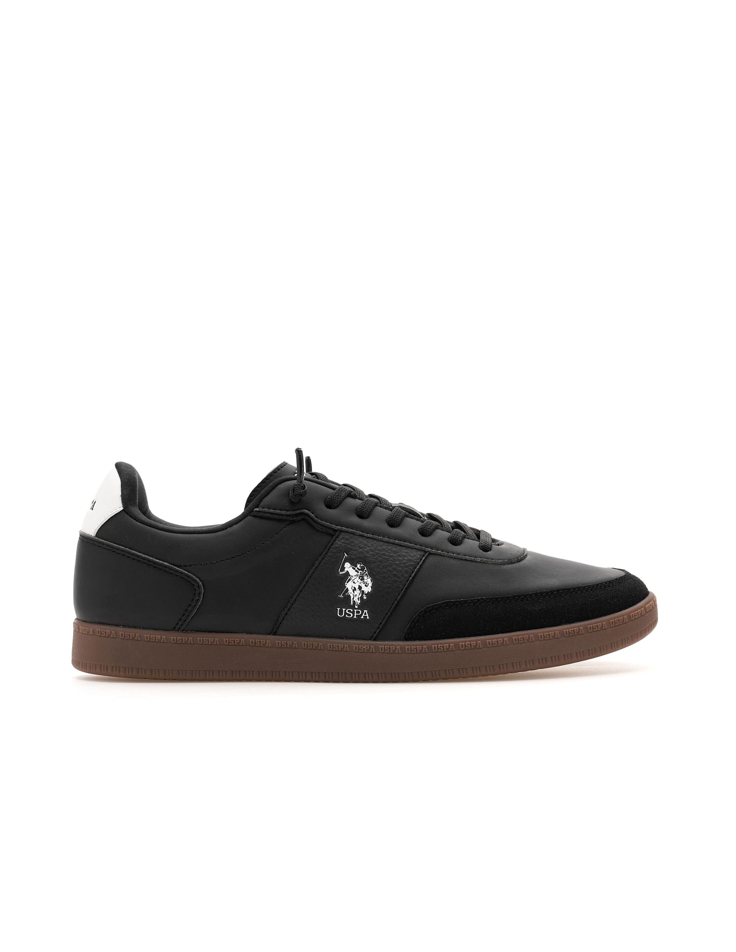 Men Milton Solid Sneakers Black - U.S. Polo Assn. India | Large