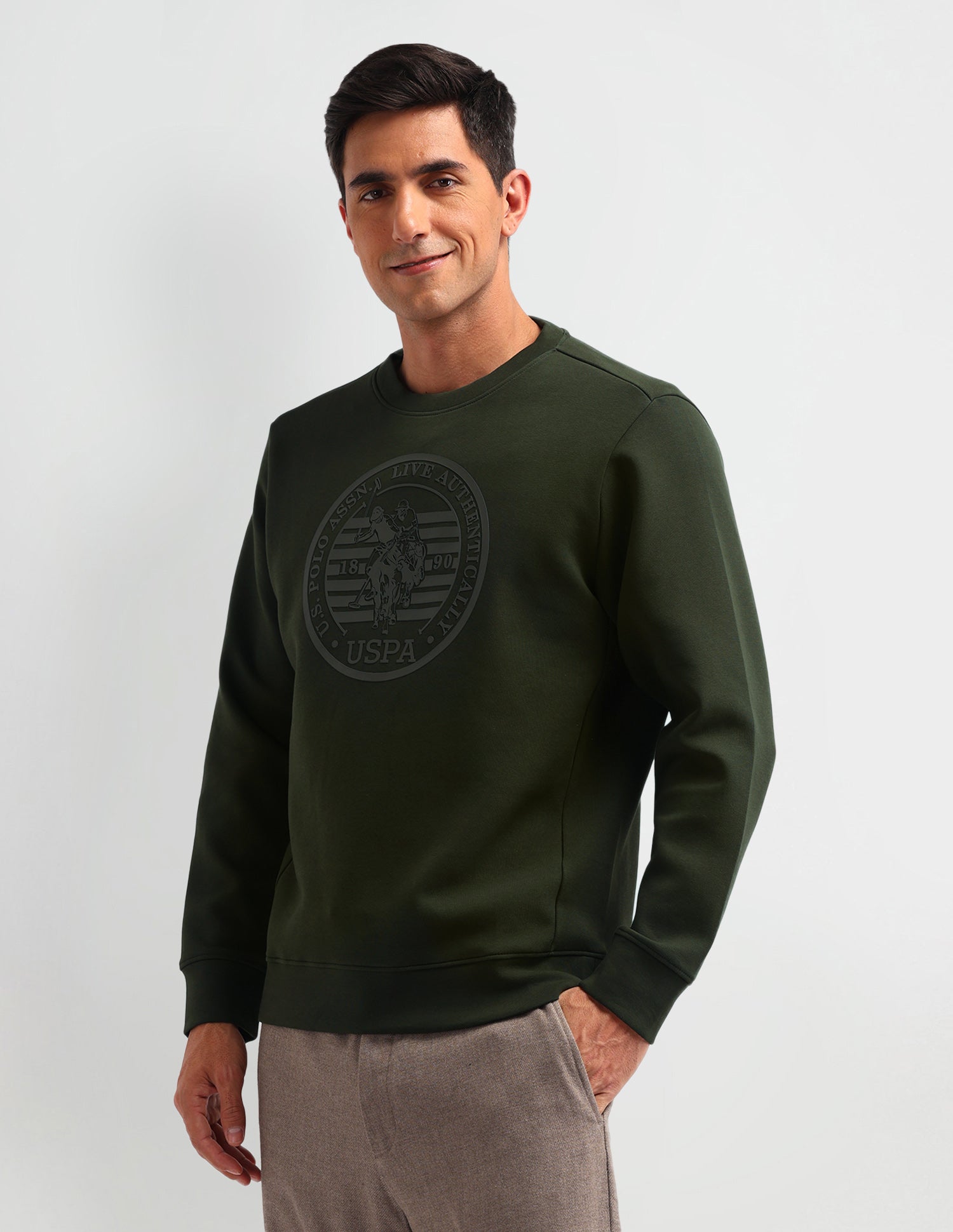 Brand Printed Regular Fit Sweatshirt Duffle Bag - U.S. POLO ASSN. | Large