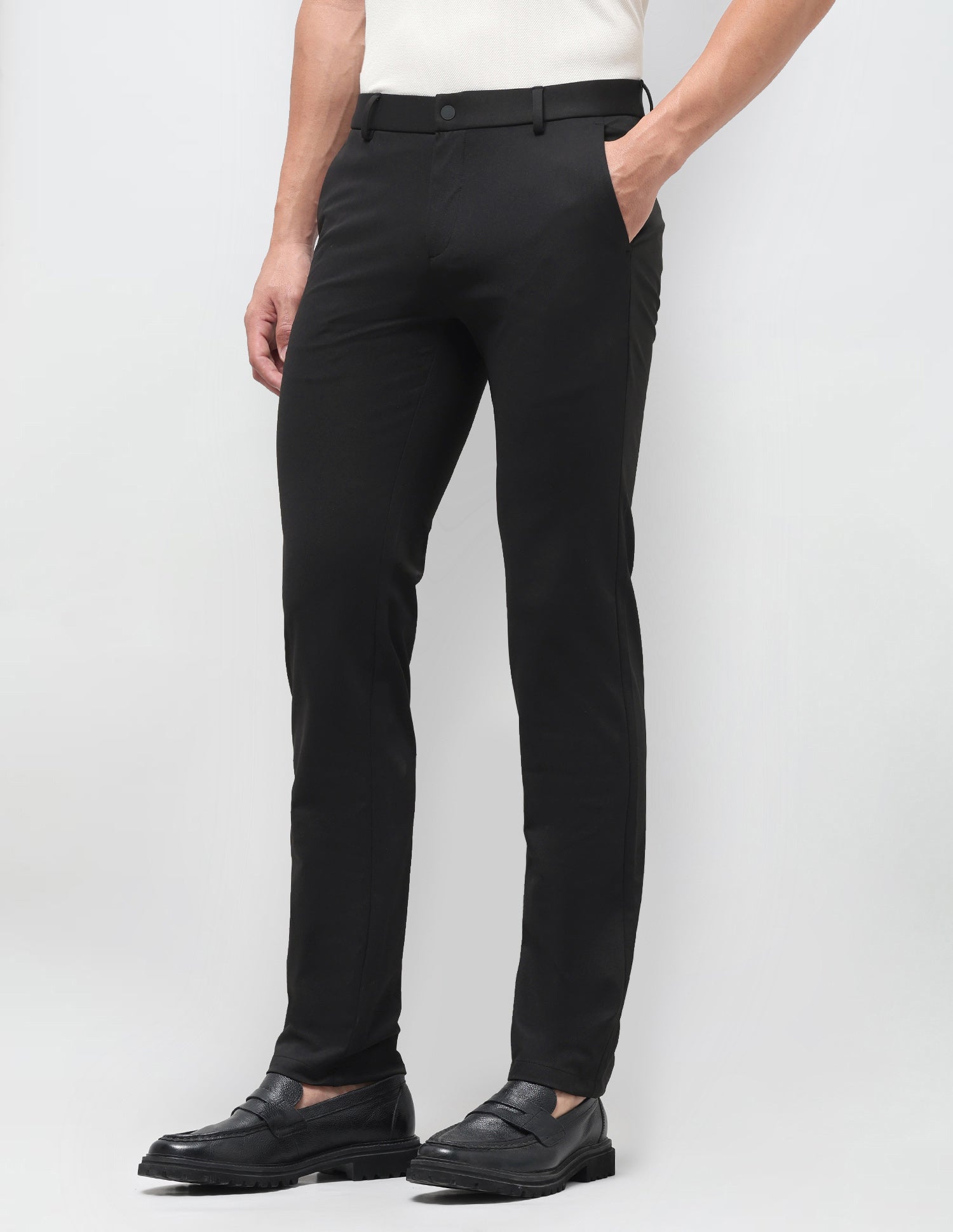 Denver Slim Fit Knitted Trousers Black - U.S. Polo Assn. India | Large