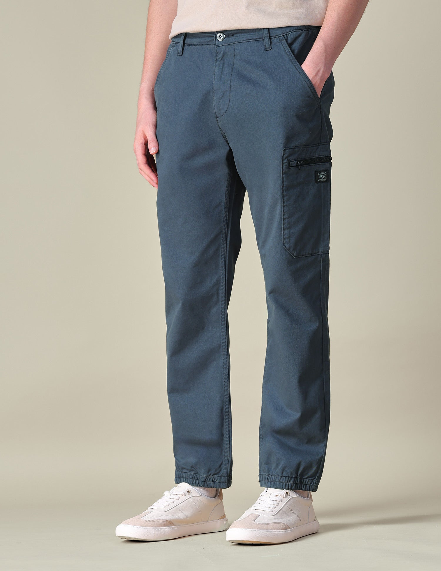 Solid Regular Fit Cargos Grey - U.S. POLO ASSN. | Large