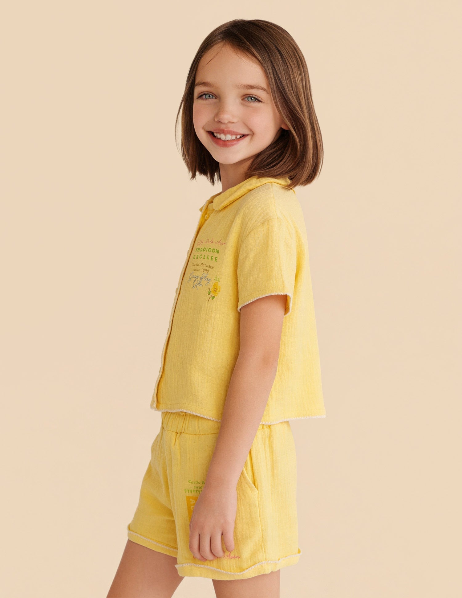 Graphic Printed Comfort Fit Top Yellow - U.S. Polo Assn. India | Large