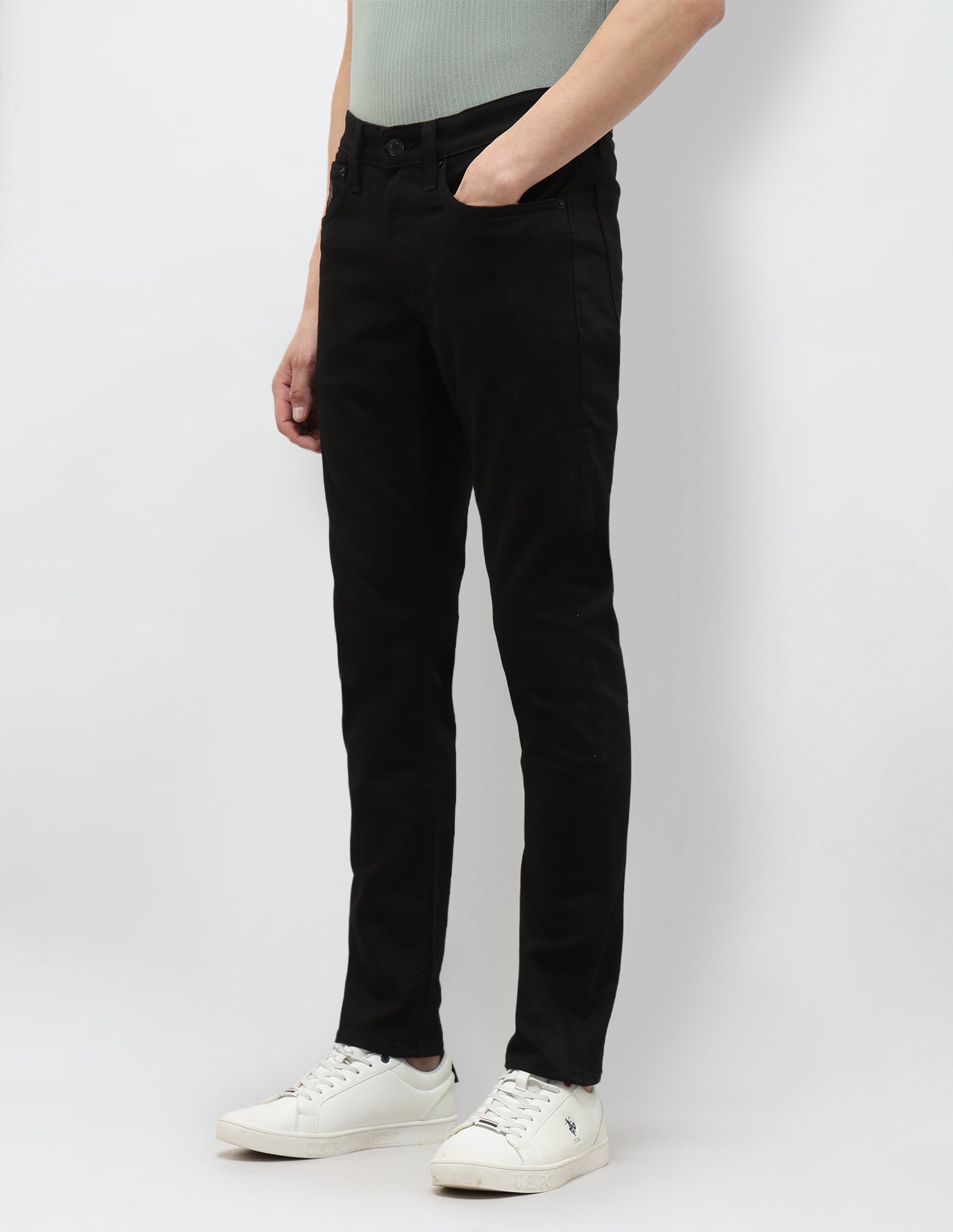 Brandon Slim Tapered Fit Black Jeans Black - U.S. POLO ASSN. | Large