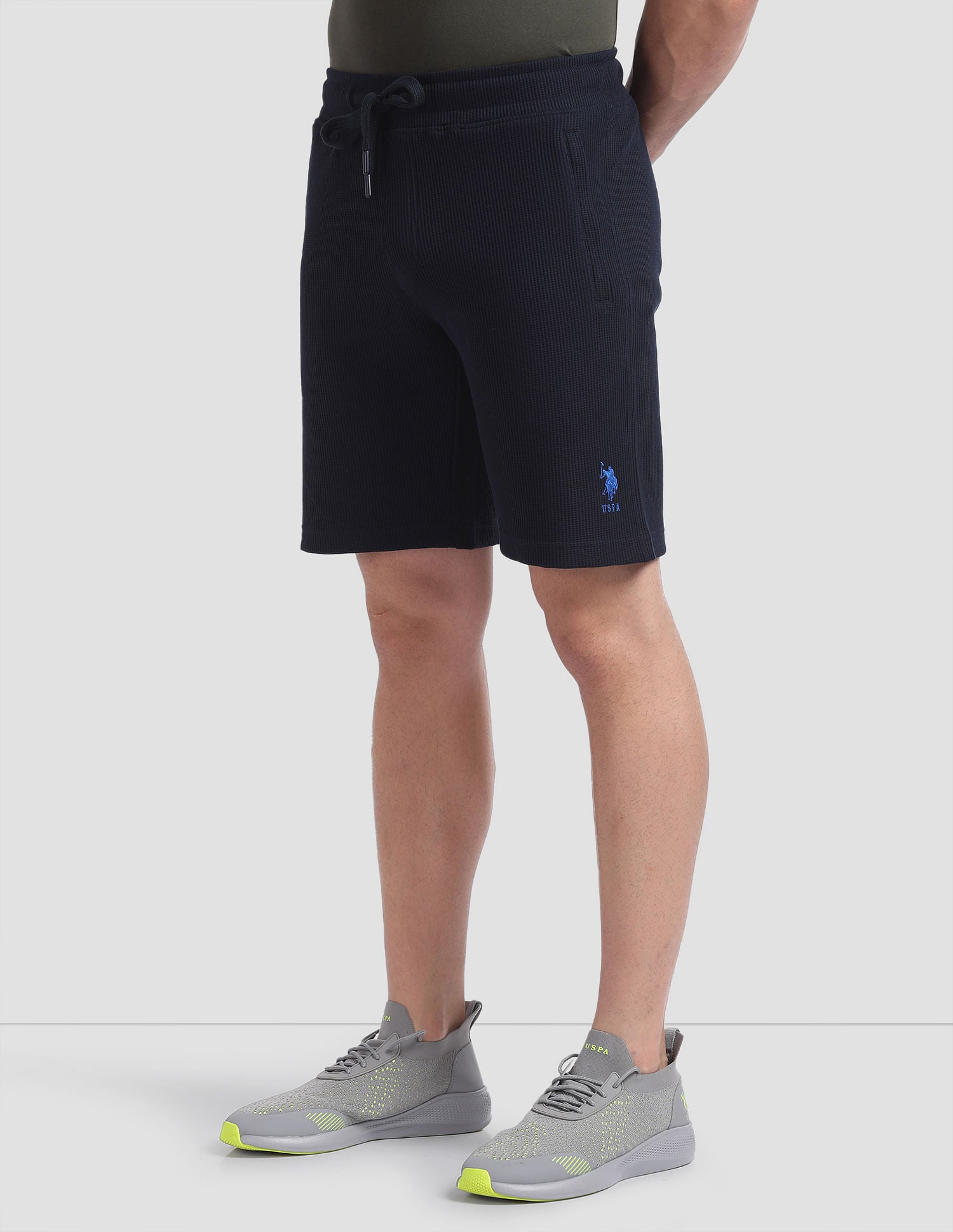 Waffle Knit Textured LS005 Lounge Shorts - Pack Of 1 Navy - U.S. POLO ASSN. | Large