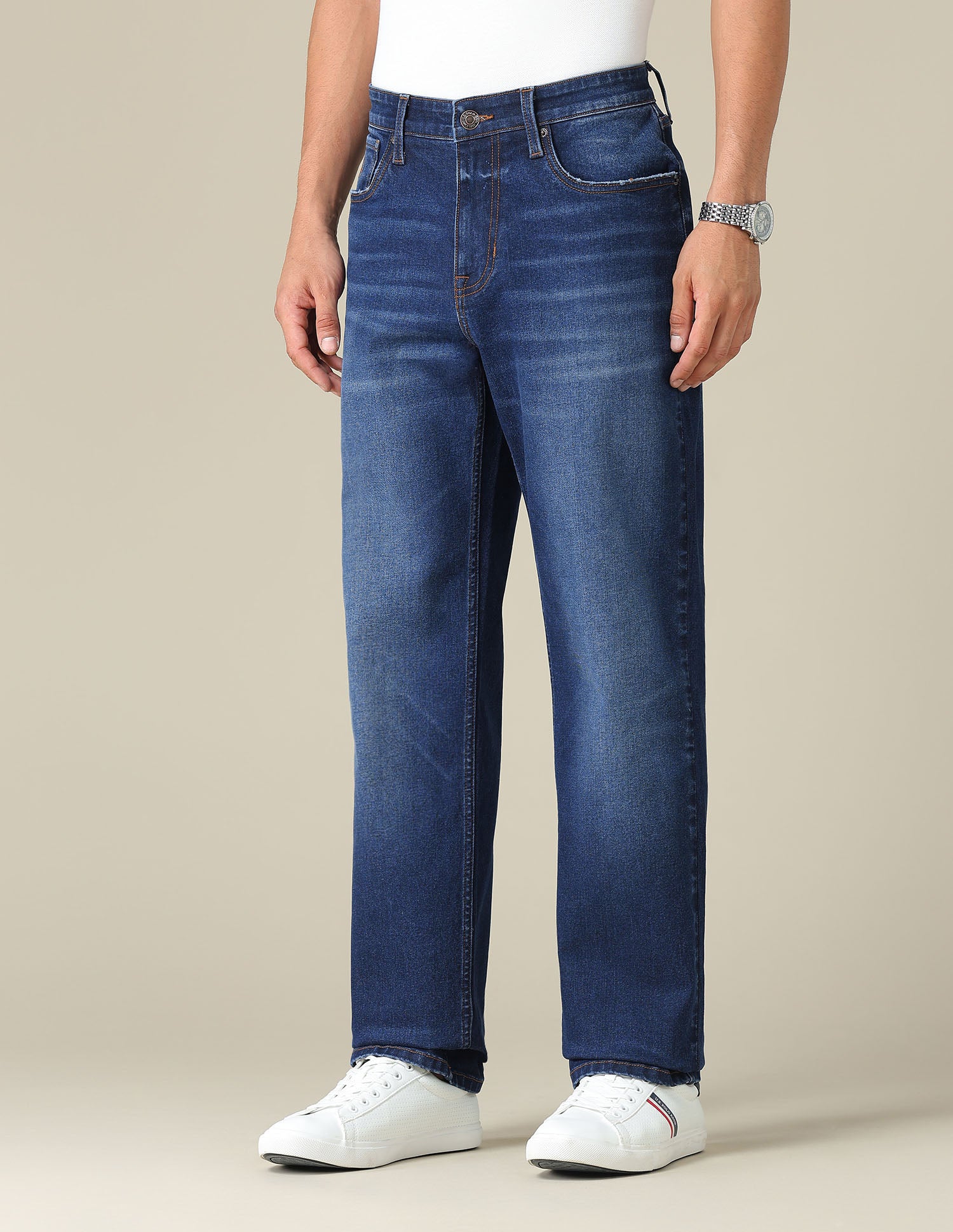 Shawn Relaxed Fit Blue Jeans Dark Blue - U.S. Polo Assn. India | Large