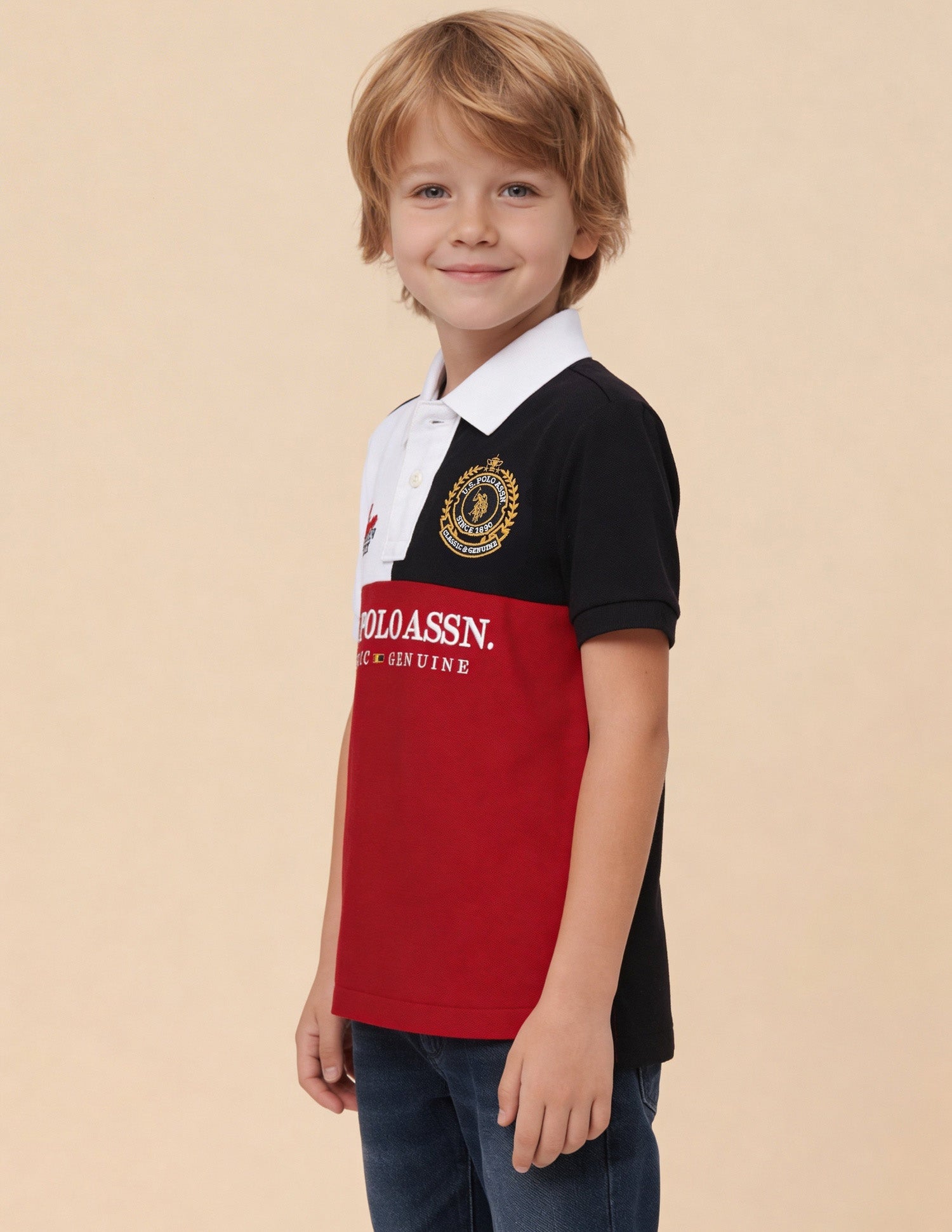 Colorblock Brand Embroidered Regular Fit Polo Shirt Dark Red - U.S. Polo Assn. India | Large