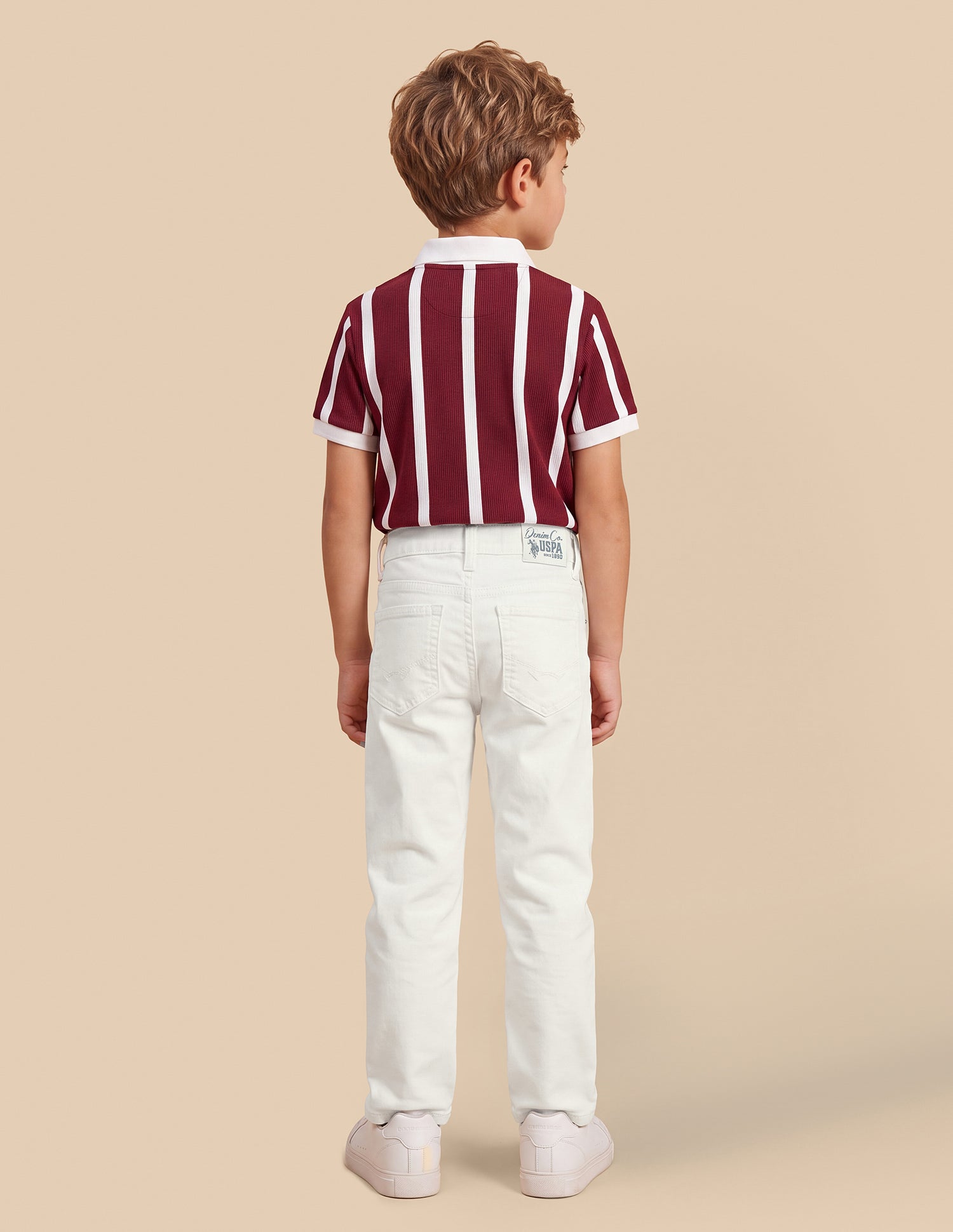 Relaxed Fit White Jeans White - U.S. Polo Assn. India | Large
