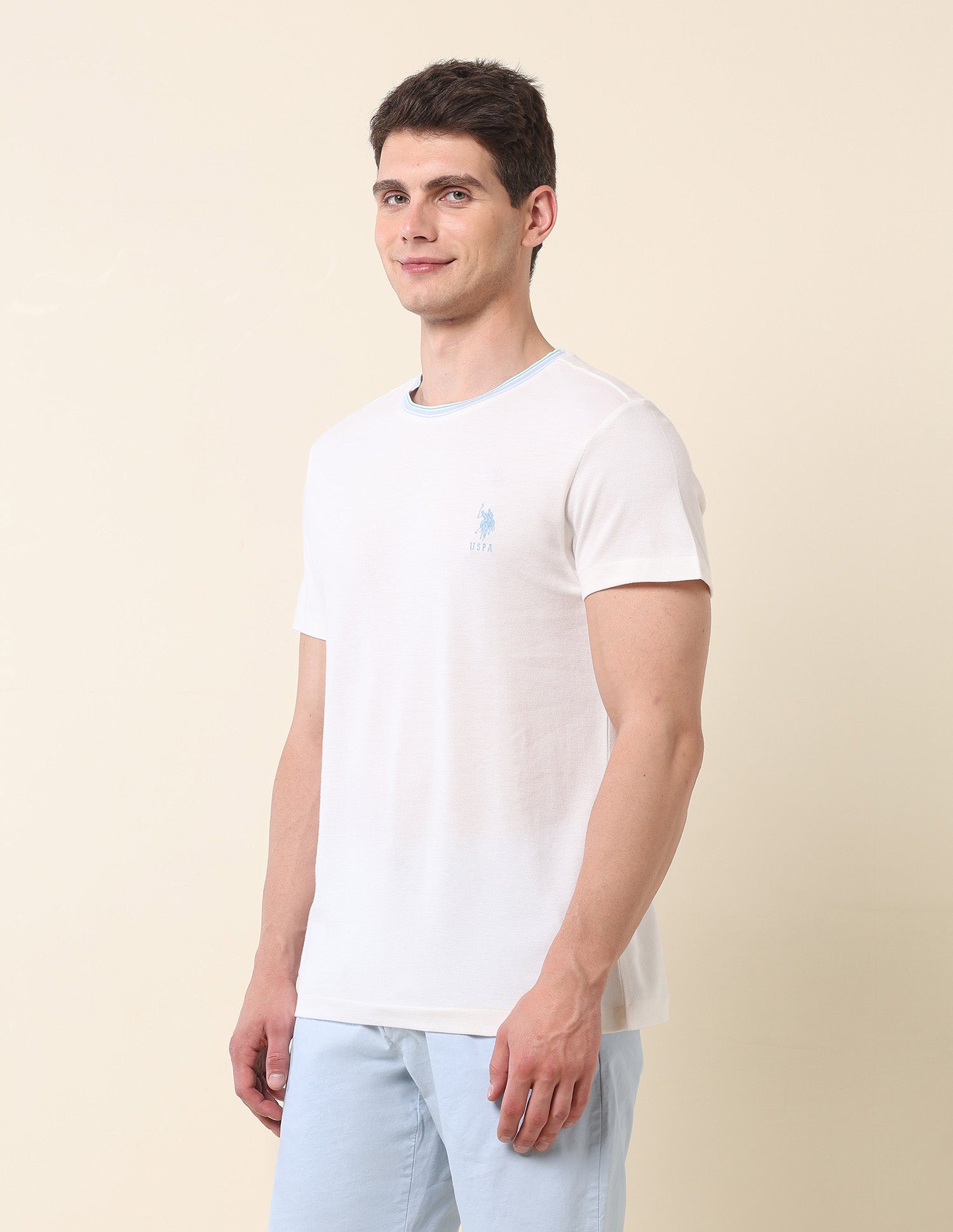 Solid Summer Splash T-Shirt Off White - U.S. Polo Assn. India | Large