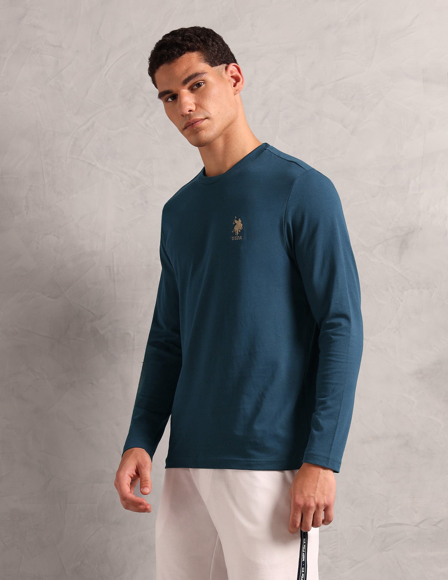 Comfort Fit Solid I693 Lounge T-Shirt - Pack Of 1 Teal - U.S. POLO ASSN. | Large