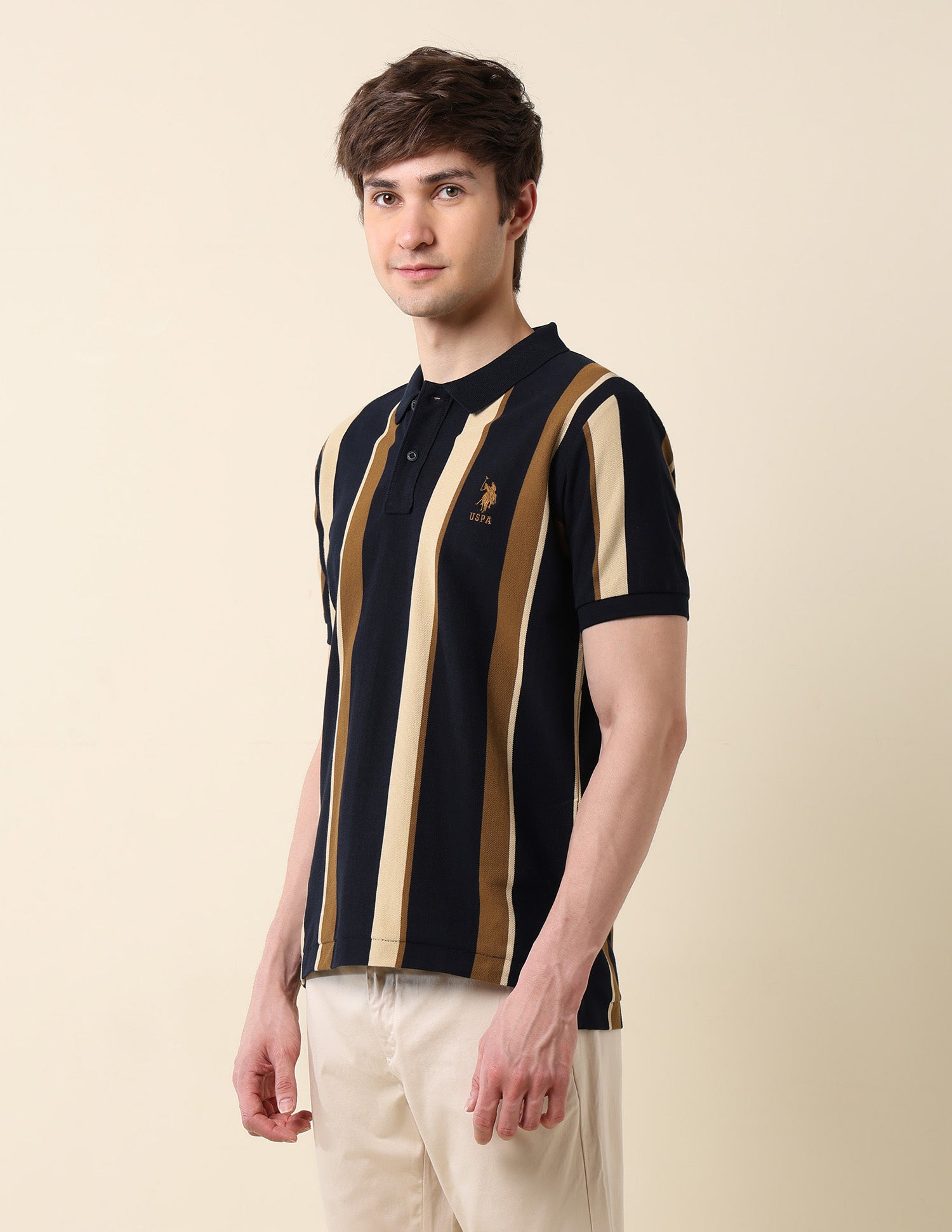 Vertical Striped Classic Polo Shirt Navy - U.S. Polo Assn. India | Large