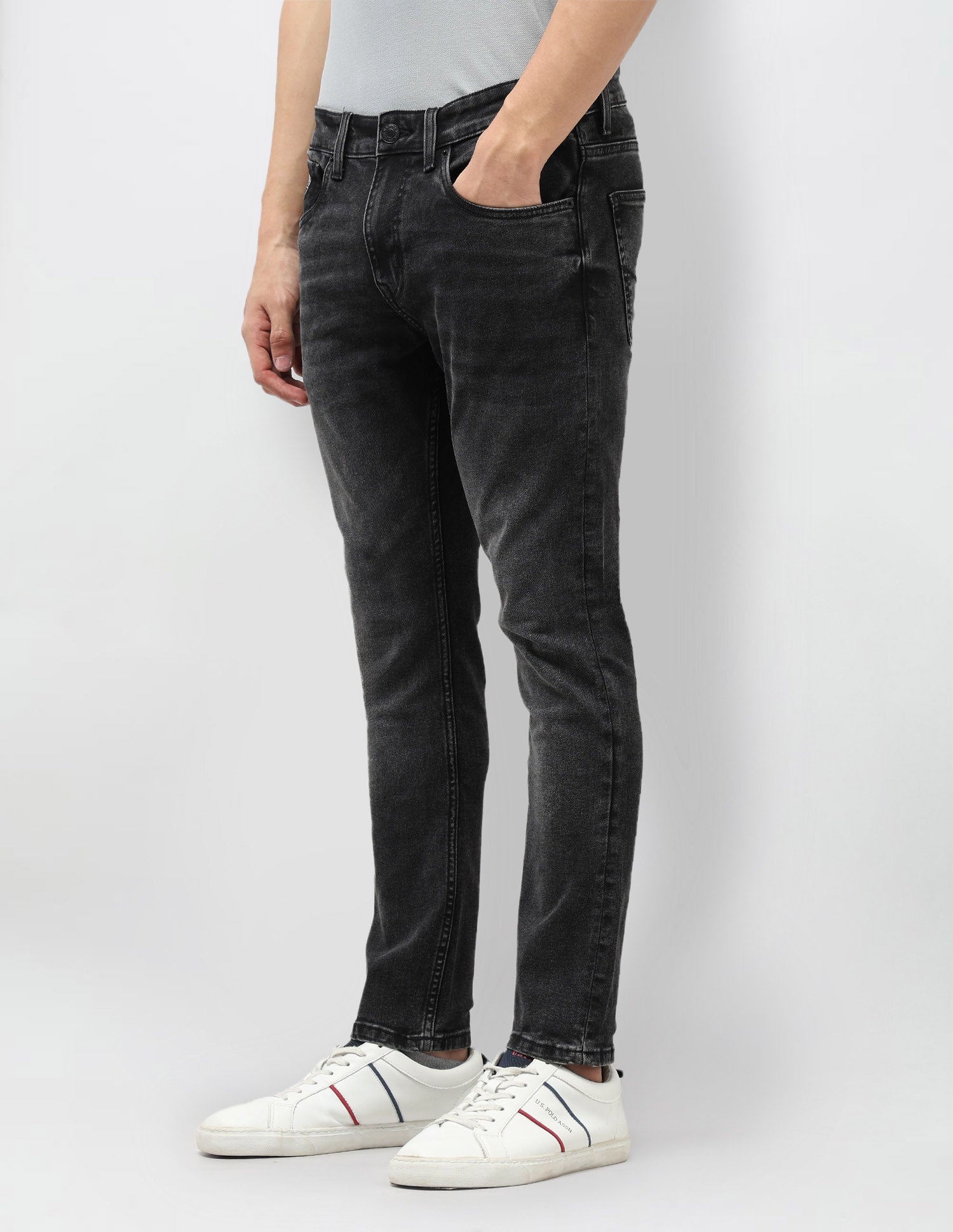 Henry Tapered Fit Black Jeans Black - U.S. Polo Assn. India | Large
