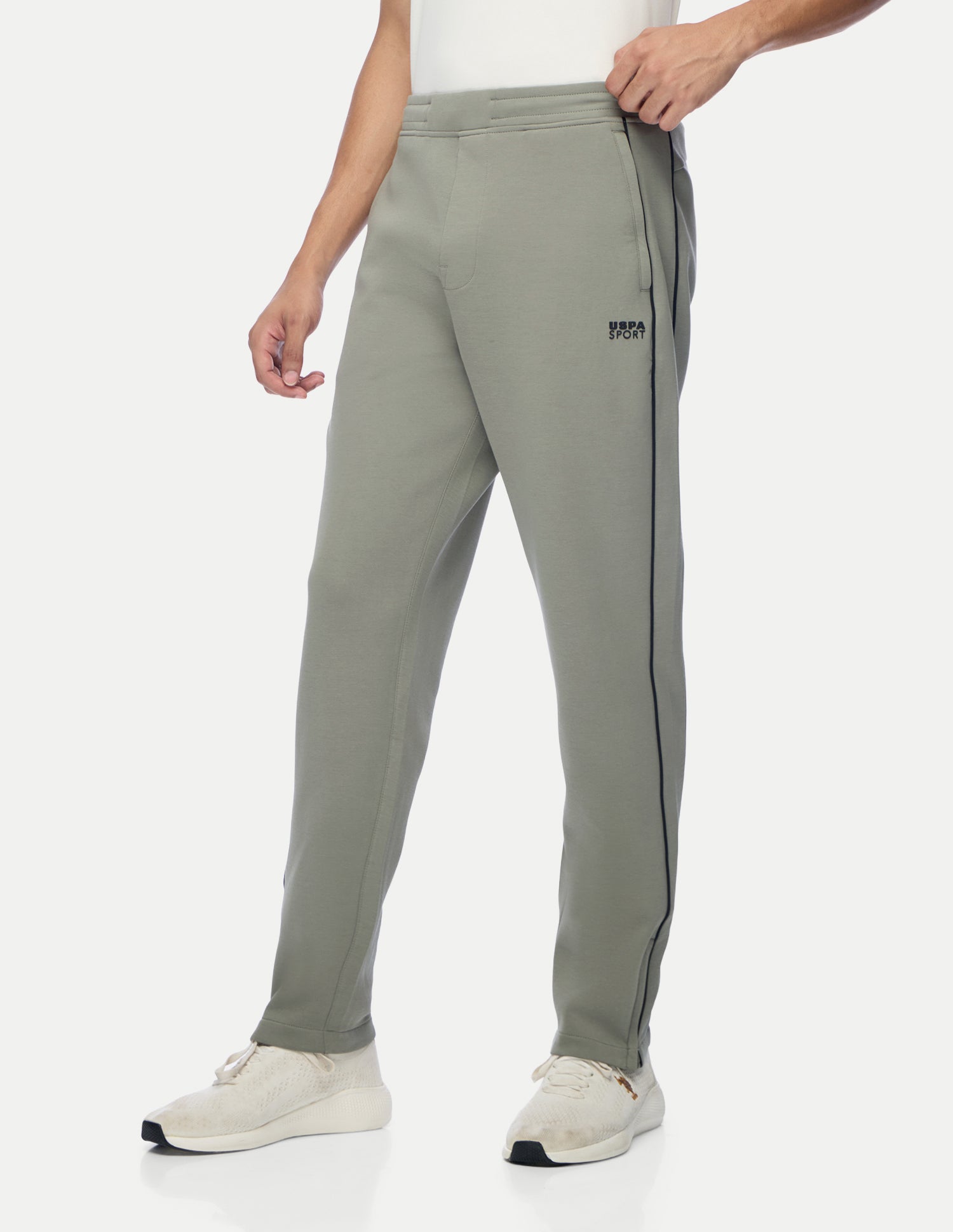 Mid Rise Regular Fit Active Track Pants Light Olive - U.S. Polo Assn. India | Large