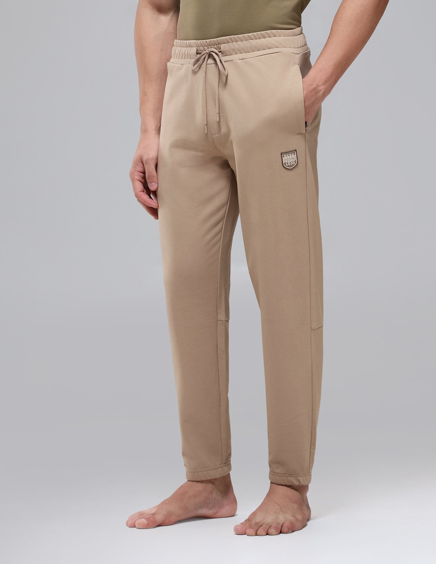 Breathable Relaxed Fit OJ010 Lounge Joggers Stucco - U.S. Polo Assn. India | Large