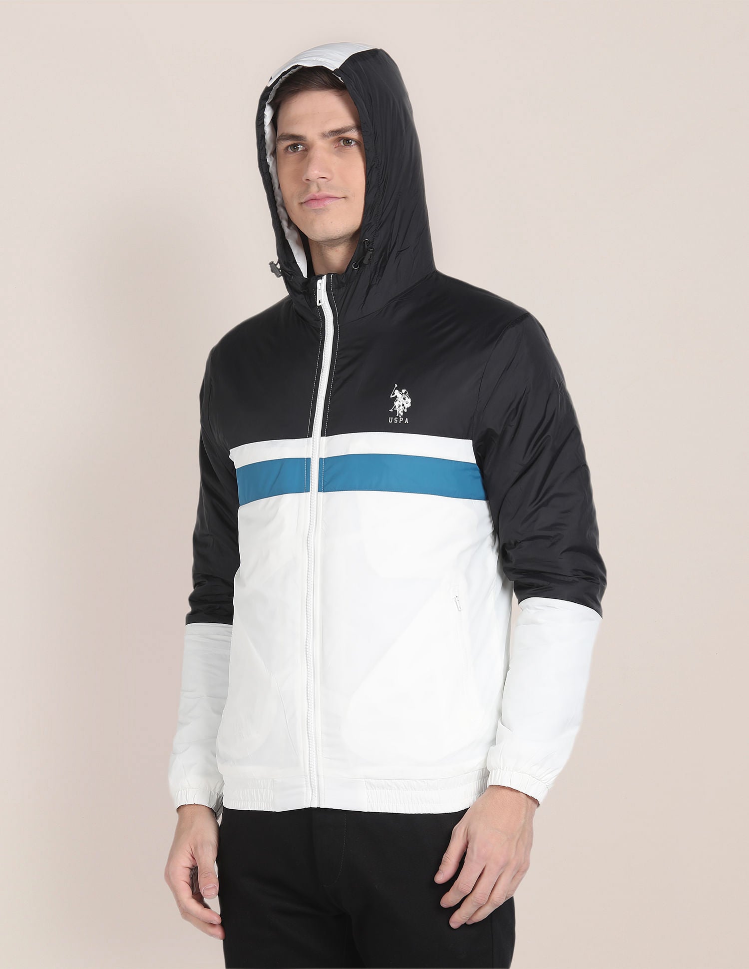 Colour Block Hooded Jacket – U.S. Polo Assn. India