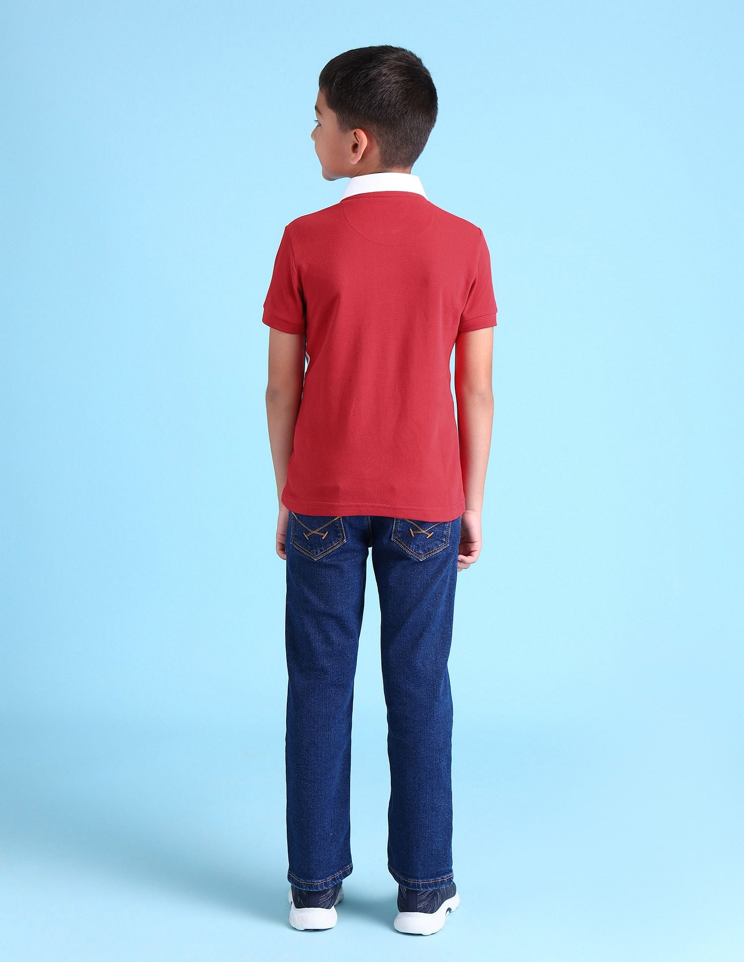 Boys Brand Printed Polo Shirt Medium Red - U.S. POLO ASSN. | Large