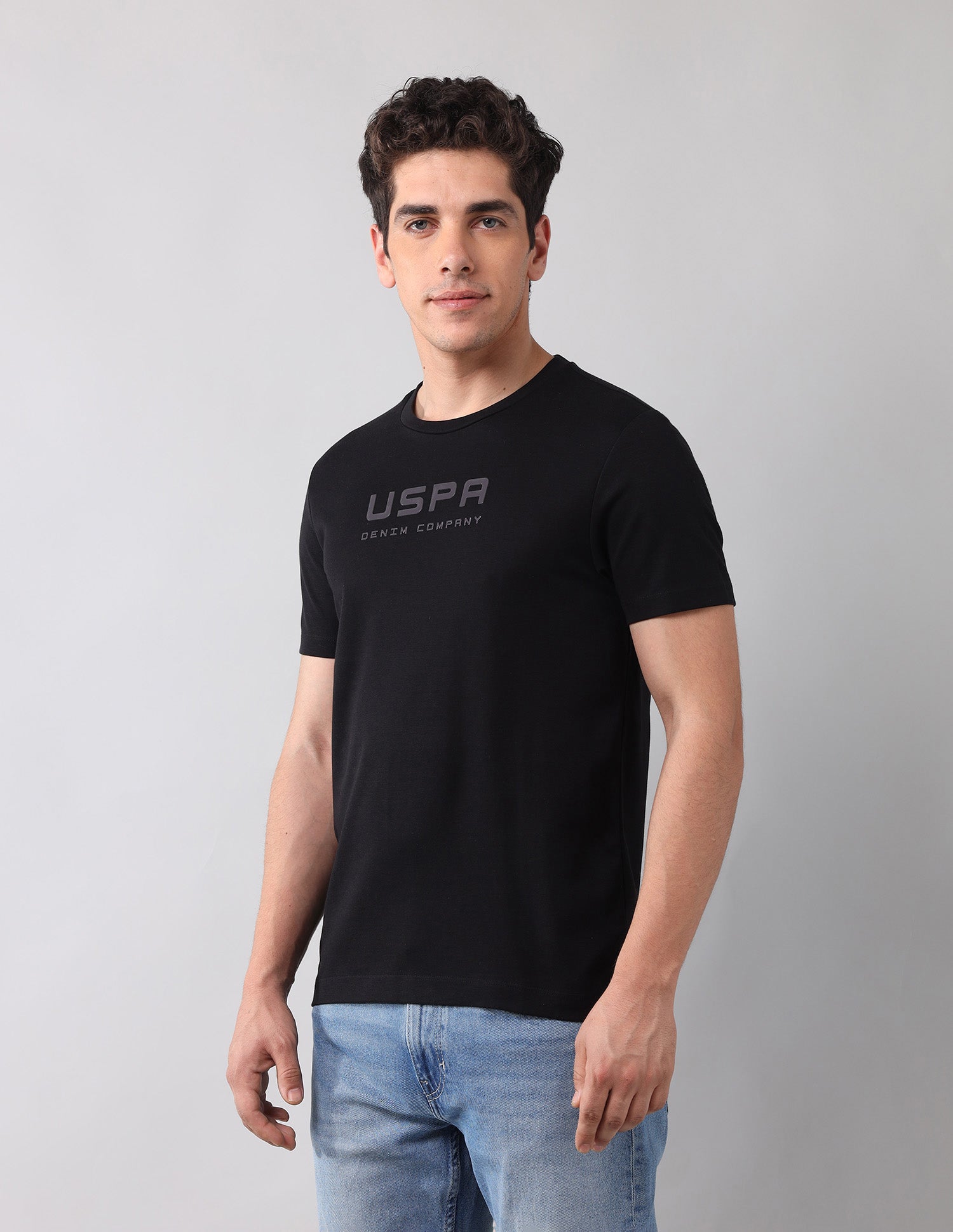 Brand Embossed Black Label T-Shirt Black - U.S. Polo Assn. India | Large