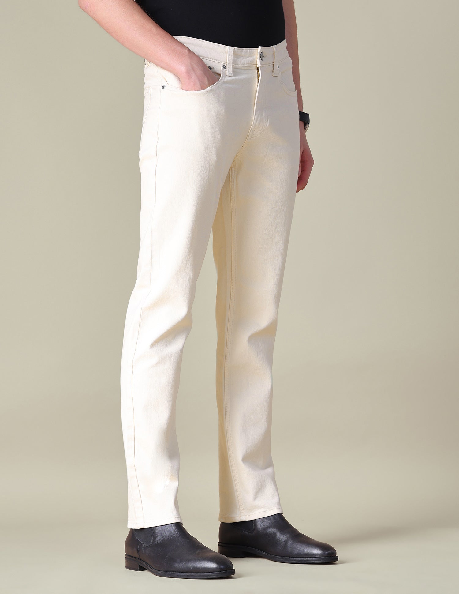 Harold Slim Straight Fit Beige Jeans Ecru - U.S. POLO ASSN. | Large