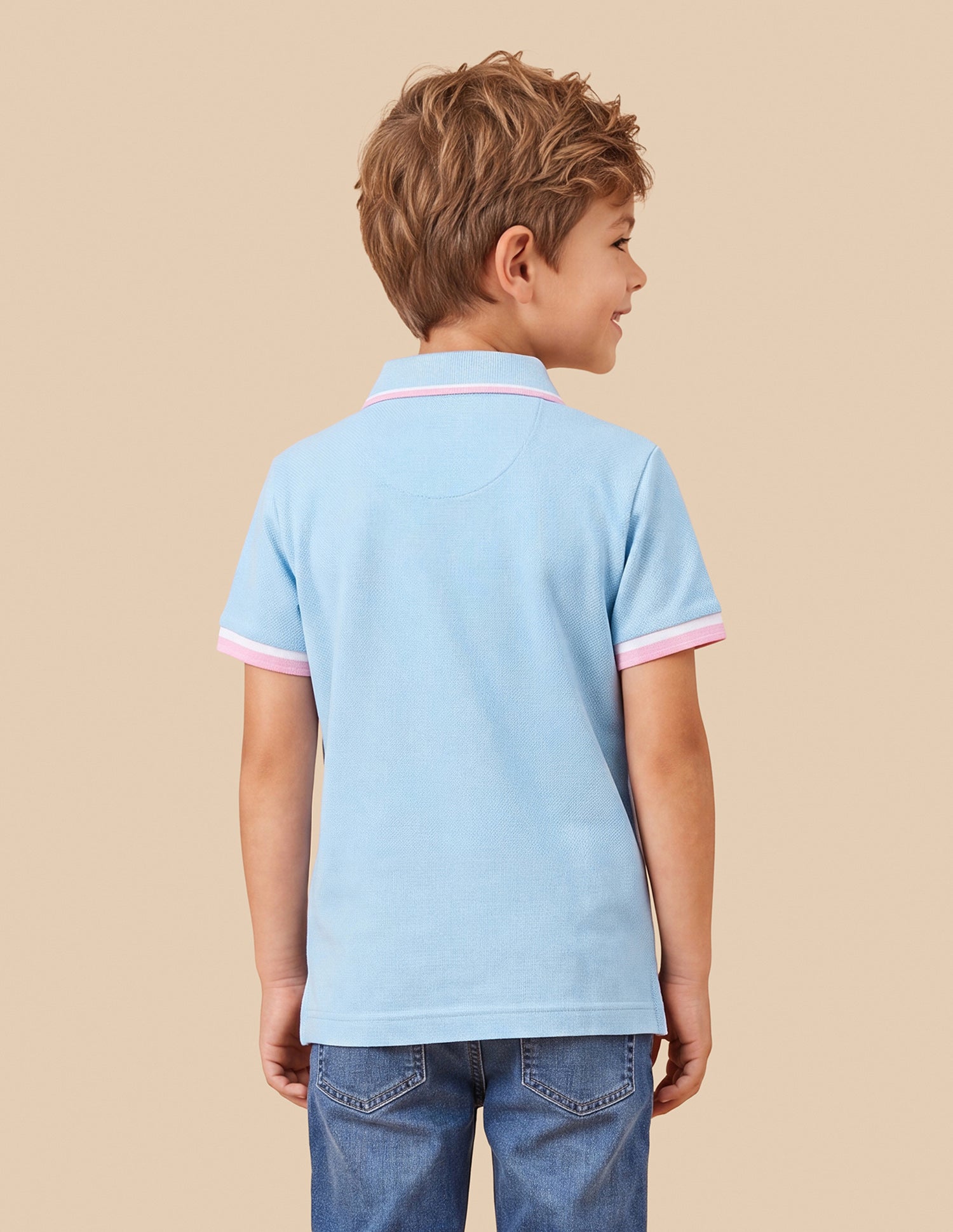 Solid Regular Fit Polo Shirt Light Blue - U.S. Polo Assn. India | Large