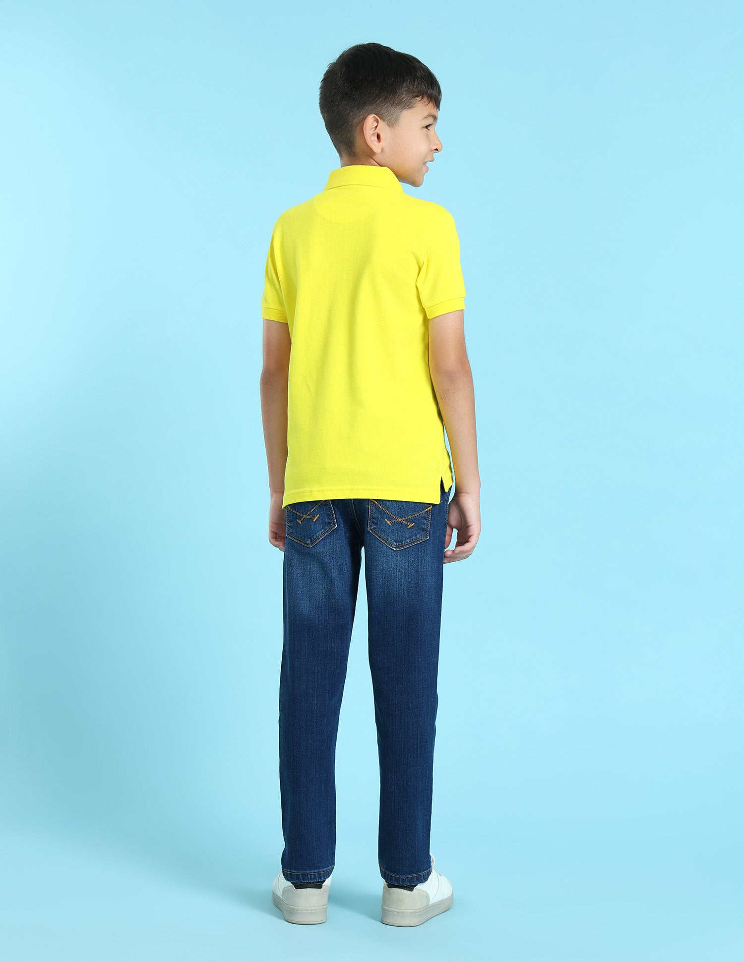 Cotton Pique Solid Polo Shirt Yellow - U.S. POLO ASSN. | Large