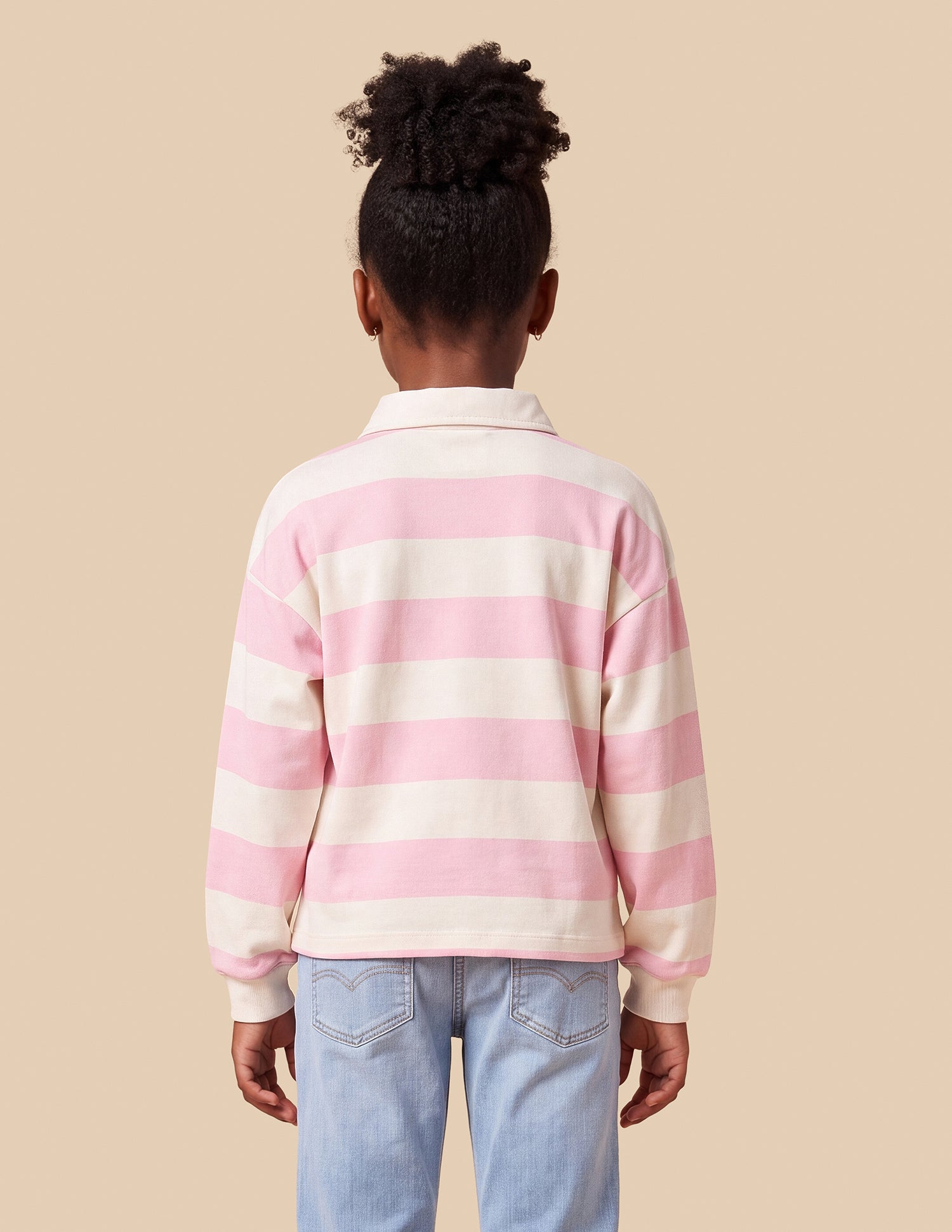 Horizontal Striped Relaxed Fit Polo Shirt Pink - U.S. Polo Assn. India | Large