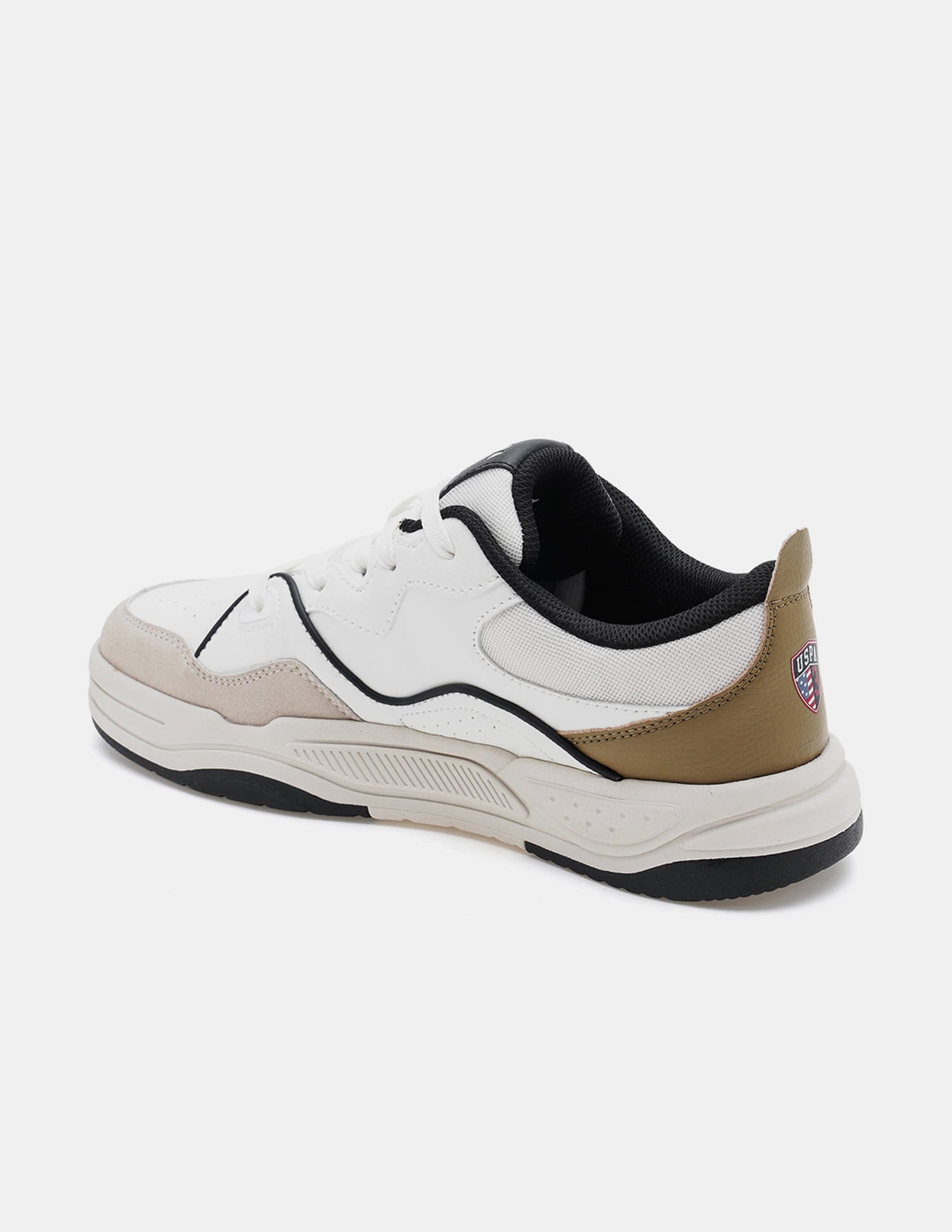 Colour Blocked Odore 2.0 Lace Up Sneakers Off White - U.S. Polo Assn. India | Large