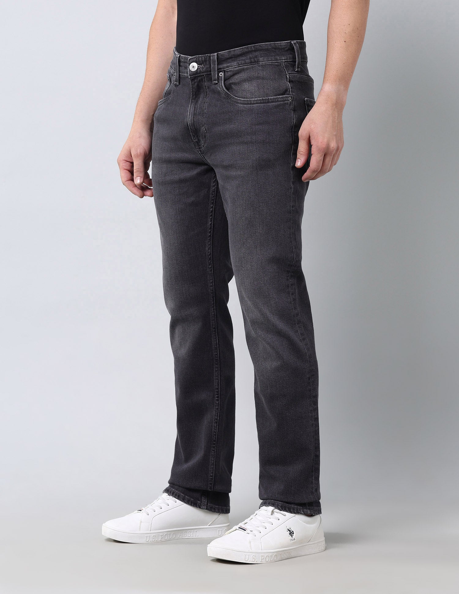 Harold Slim Straight Fit Vintage Jeans Black - U.S. Polo Assn. India | Large