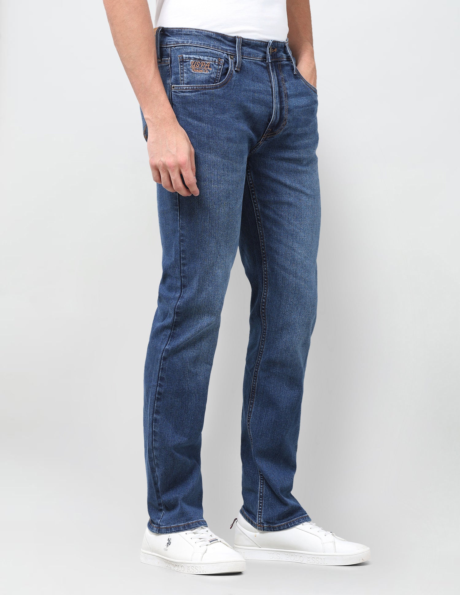 Harold Slim Straight Fit Blue Jeans Indigo - U.S. Polo Assn. India | Large