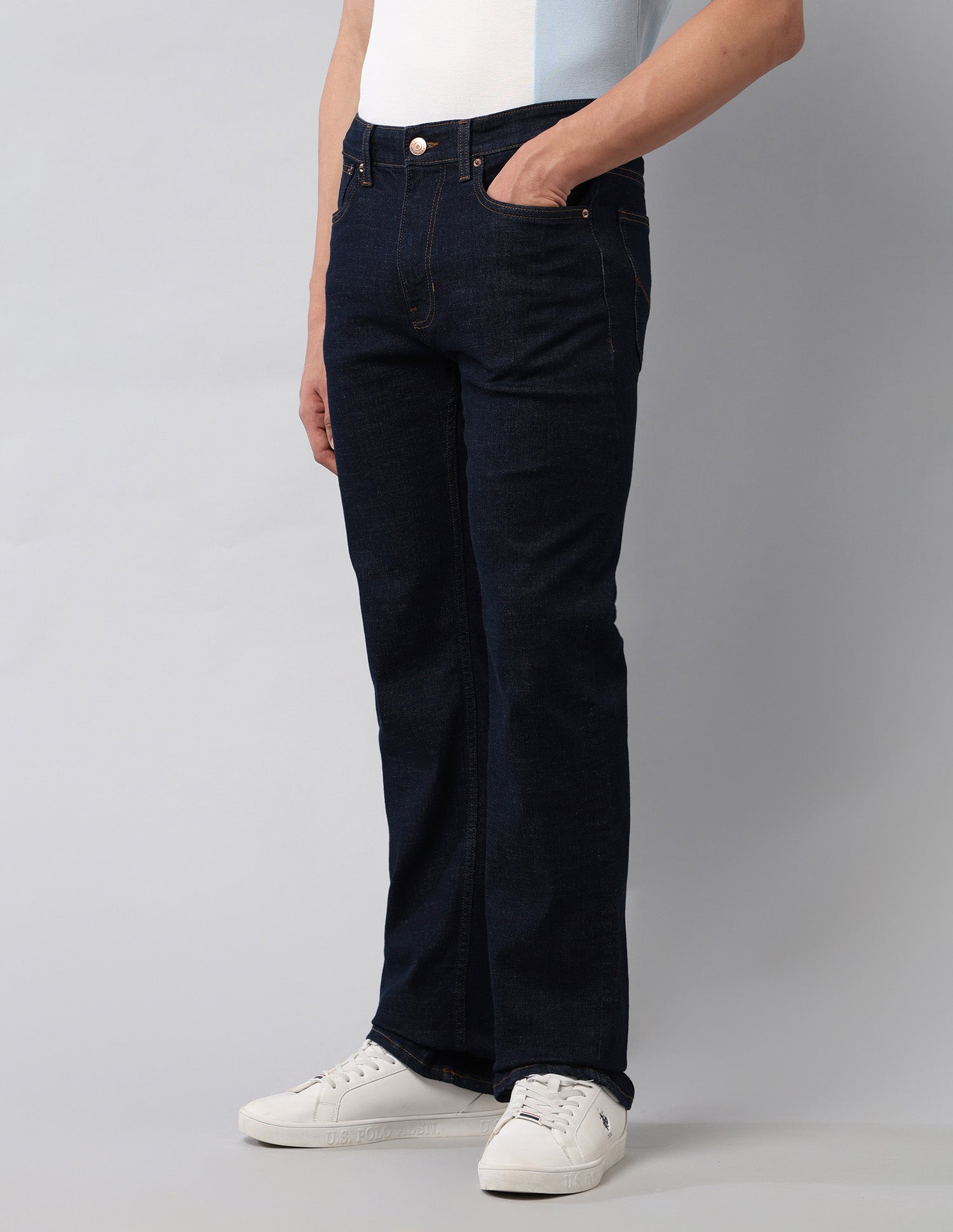 Connor Bootcut Blue Jeans Rinse Wash - U.S. Polo Assn. India | Large
