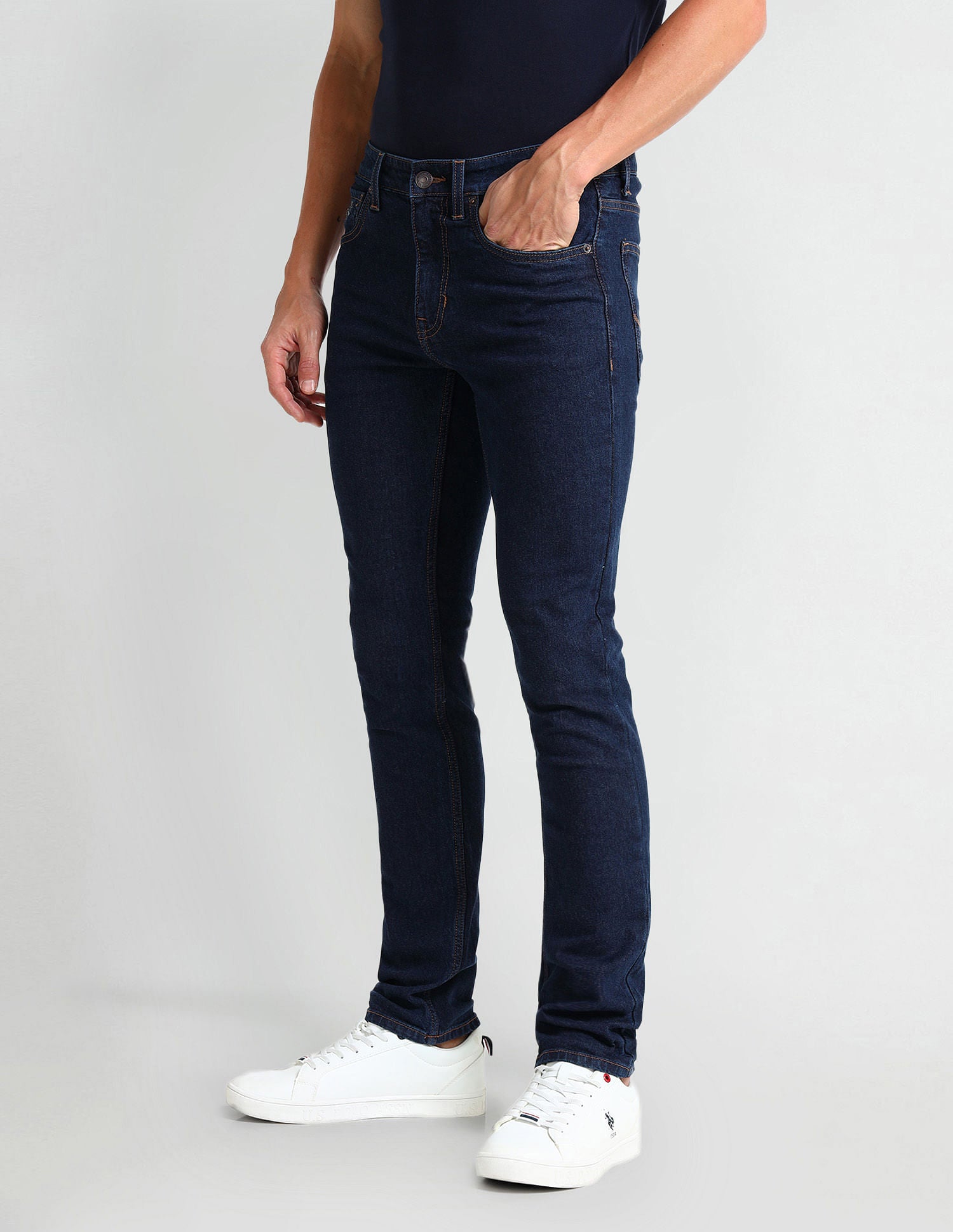 Regallo Skinny Fit Navy Jeans Navy - U.S. Polo Assn. India | Large