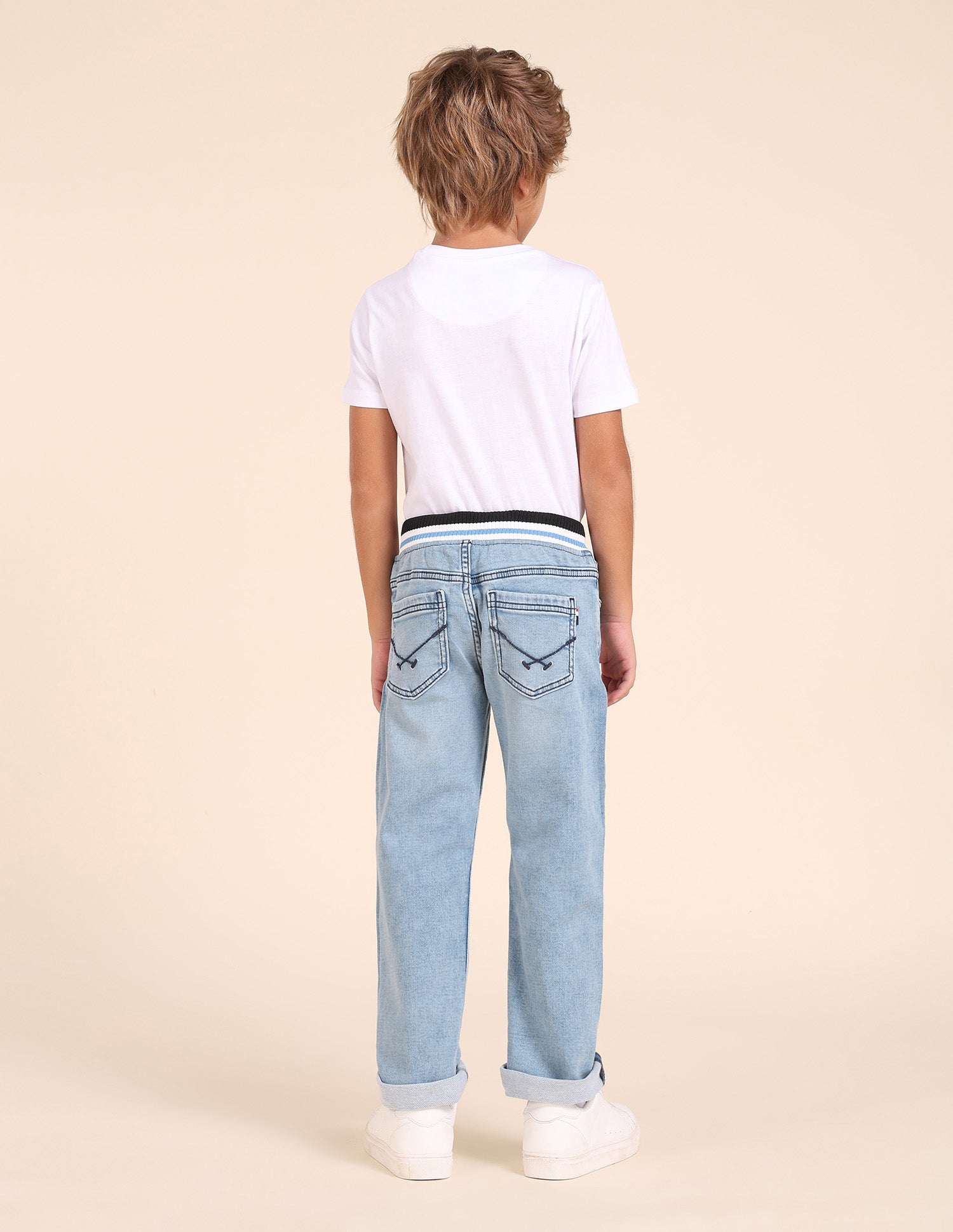 Boys Regular Fit Blue Jeans Light Blue - U.S. POLO ASSN. | Large