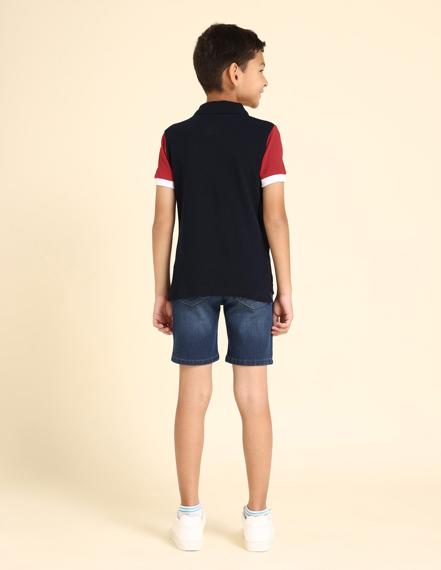 Boys Colour Block Polo Shirt Red and Navy - U.S. POLO ASSN. | Large
