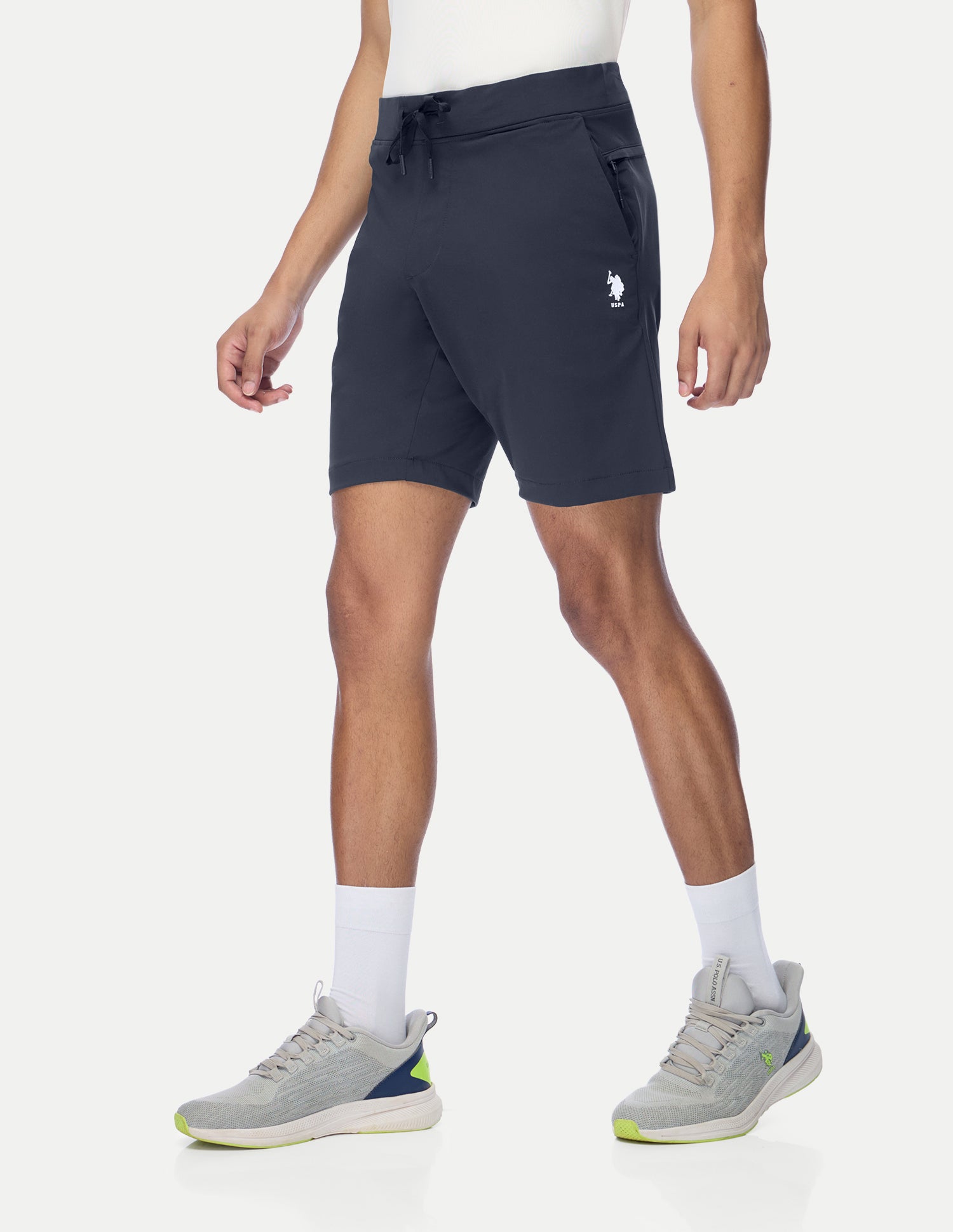 Mid Rise Regular Fit Active Shorts Navy - U.S. Polo Assn. India | Large