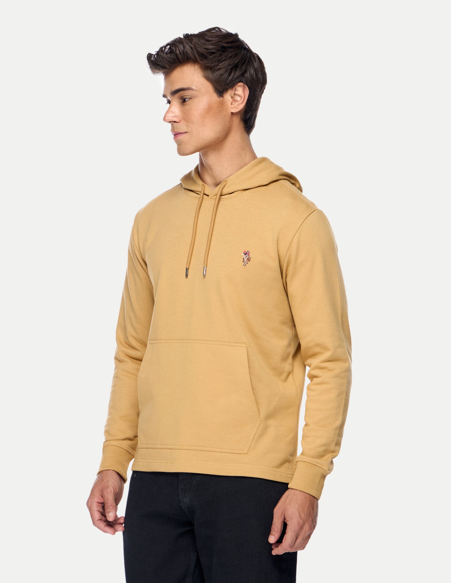 Solid Regular Fit Sweatshirt Mustard - U.S. Polo Assn. India | Large