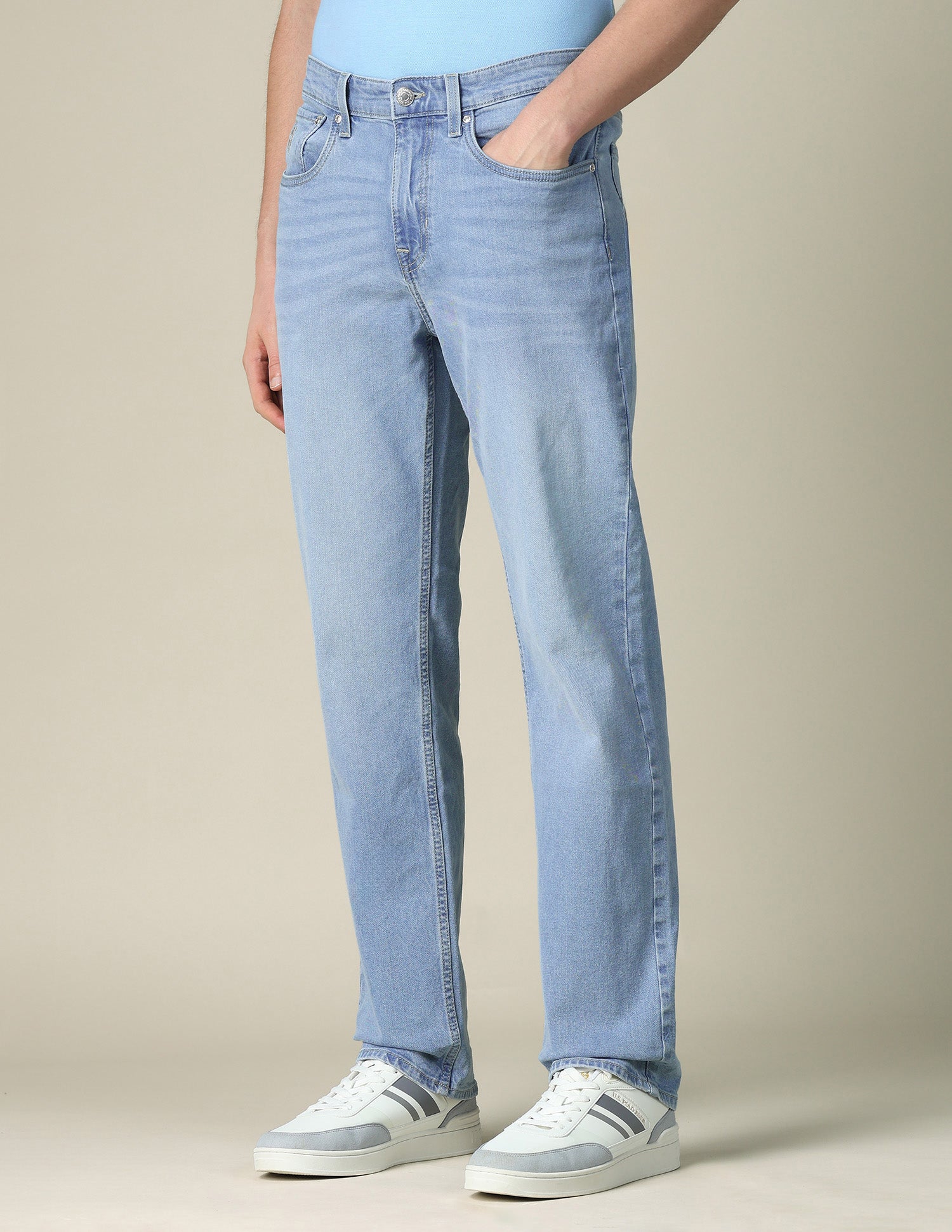 Shawn Relaxed Fit Blue Jeans Light Indigo - U.S. POLO ASSN. | Large