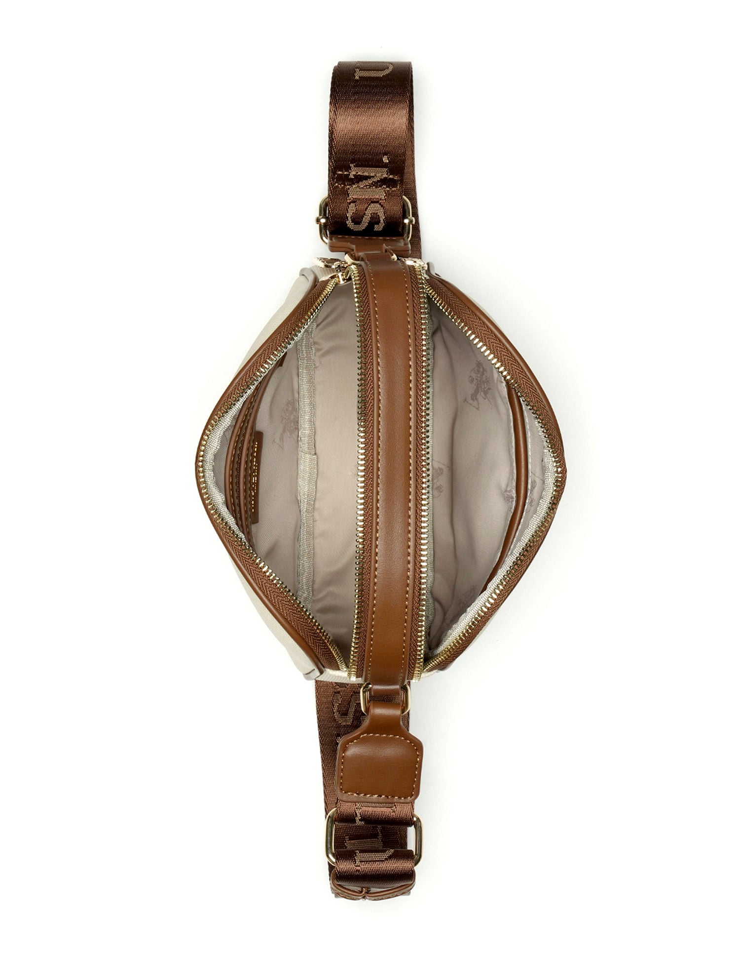 Zena Monogram Cross Body Bag Off White - U.S. POLO ASSN. | Large