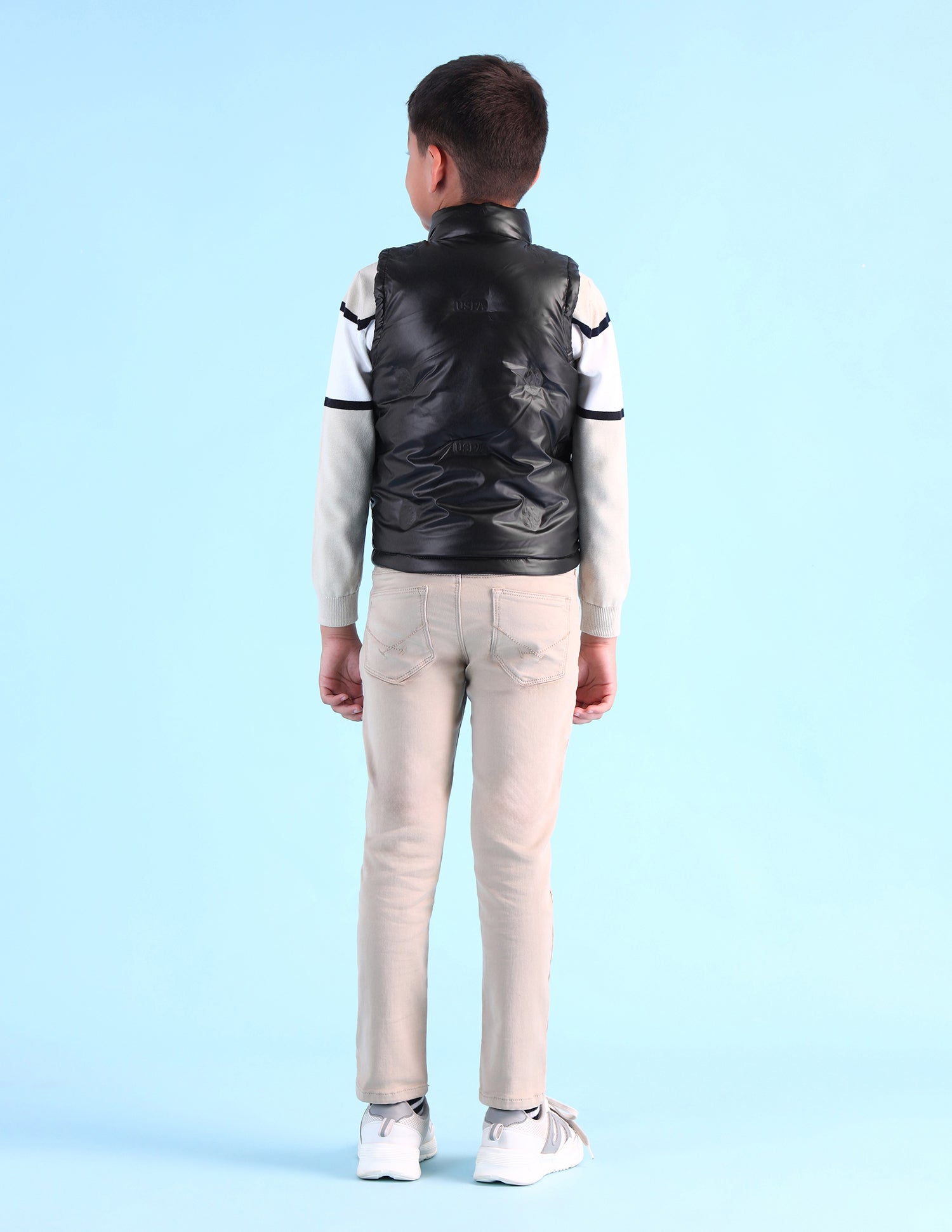 Boys Solid Regular Fit Jacket Black - U.S. POLO ASSN. | Large