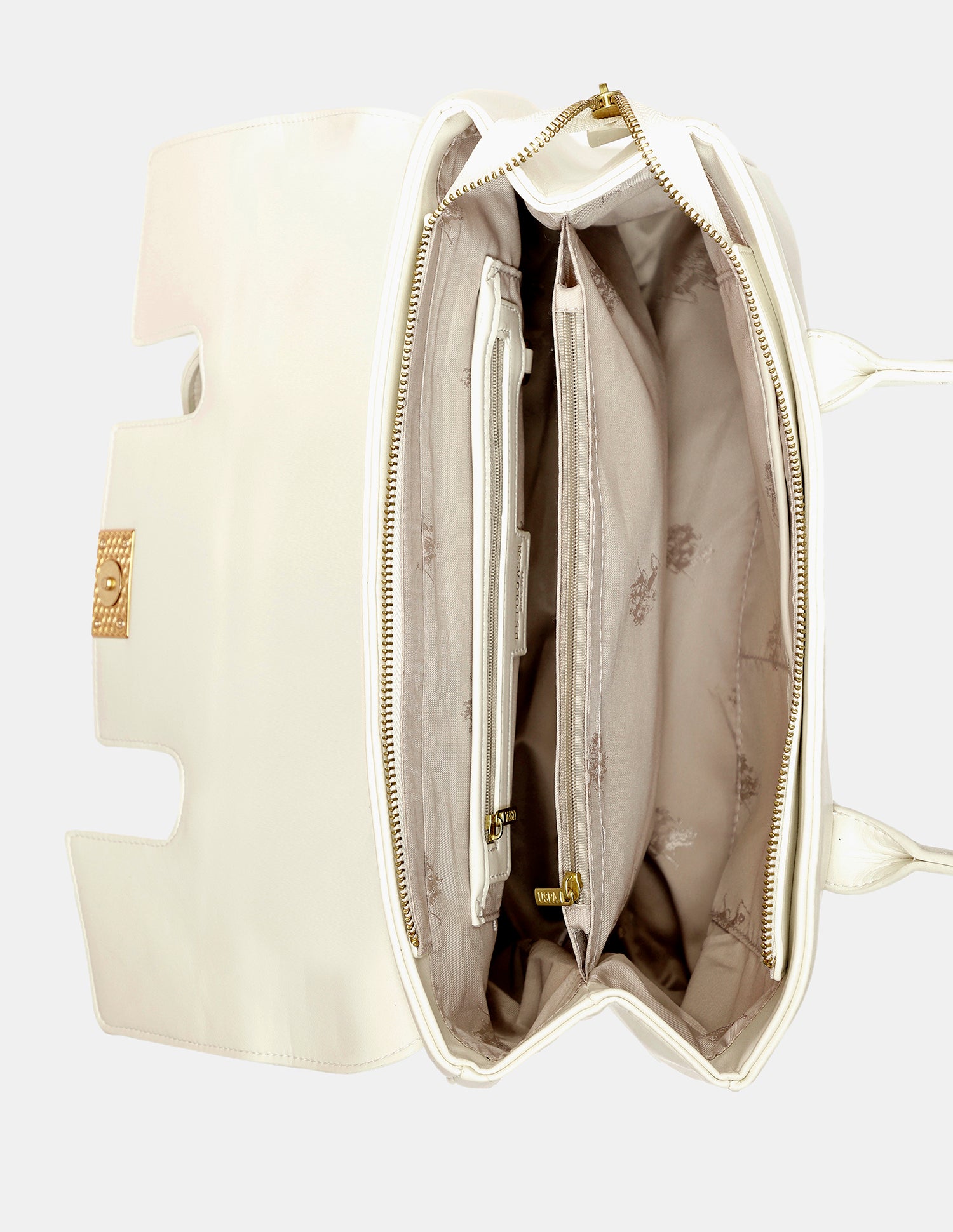 Women Aspen Satchel Bag Off White - U.S. POLO ASSN. | Large