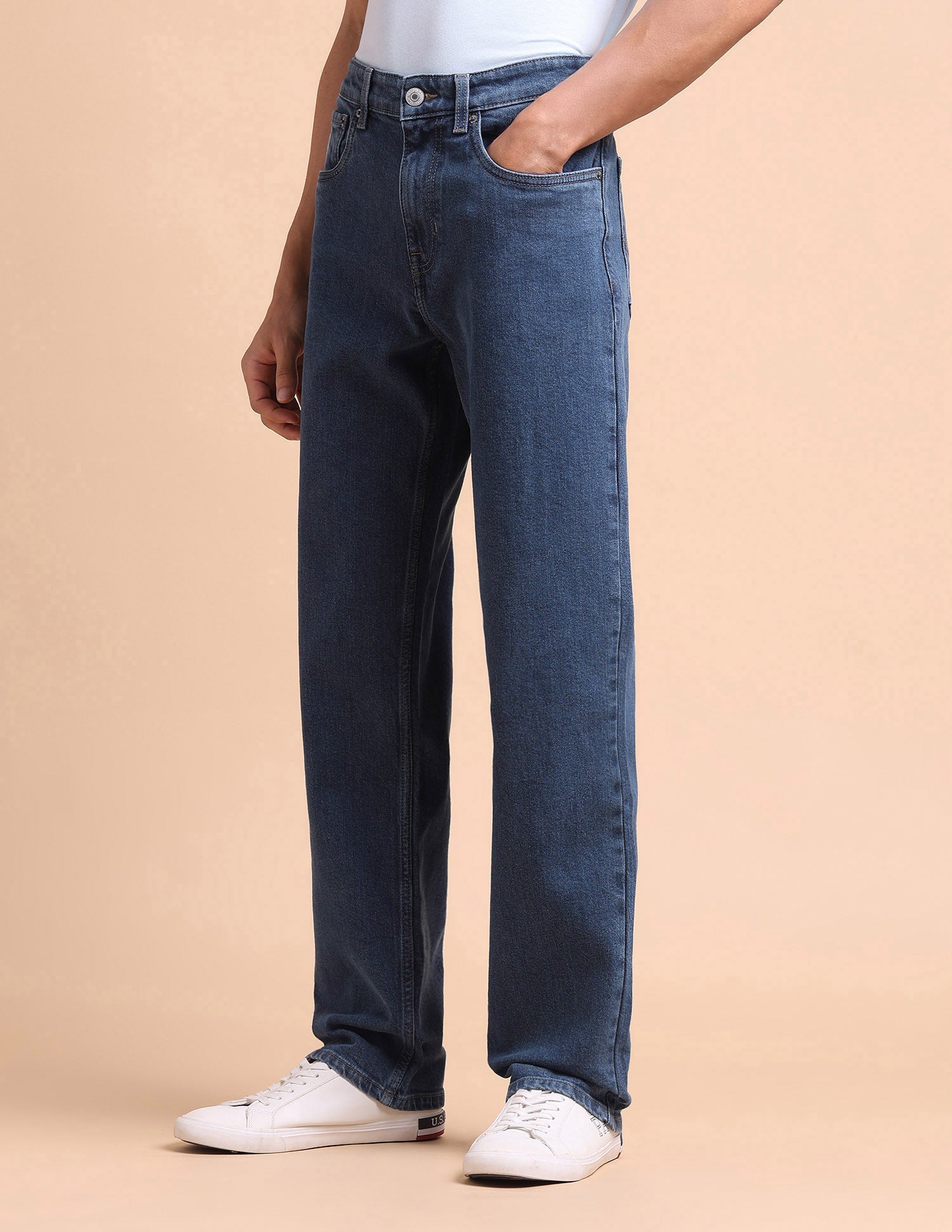 Shawn Relaxed Fit Blue Jeans Blue - U.S. POLO ASSN. | Large