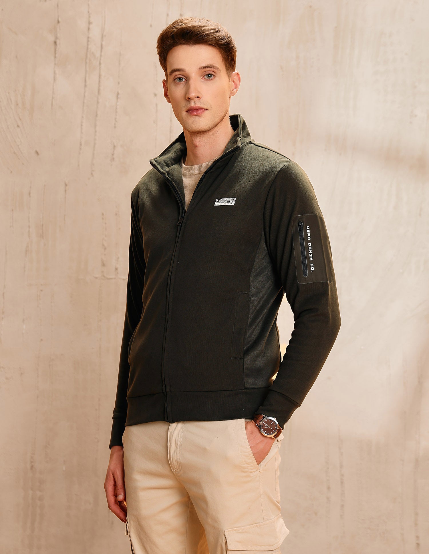 Solid Legend Of Horseshoe Sweatshirt Olive - U.S. POLO ASSN. | Large