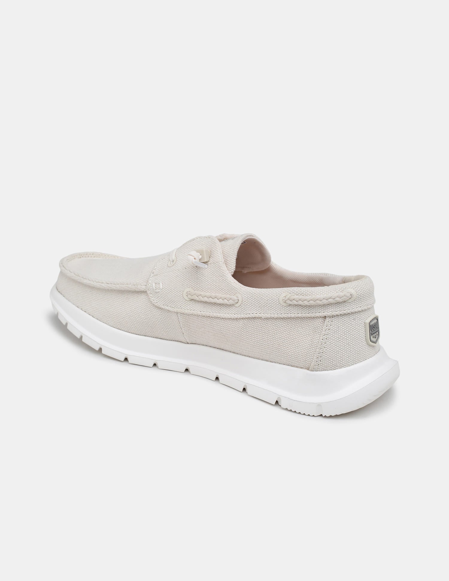 Round Toe Slip Ons Ashton Sneakers Beige - U.S. Polo Assn. India | Large