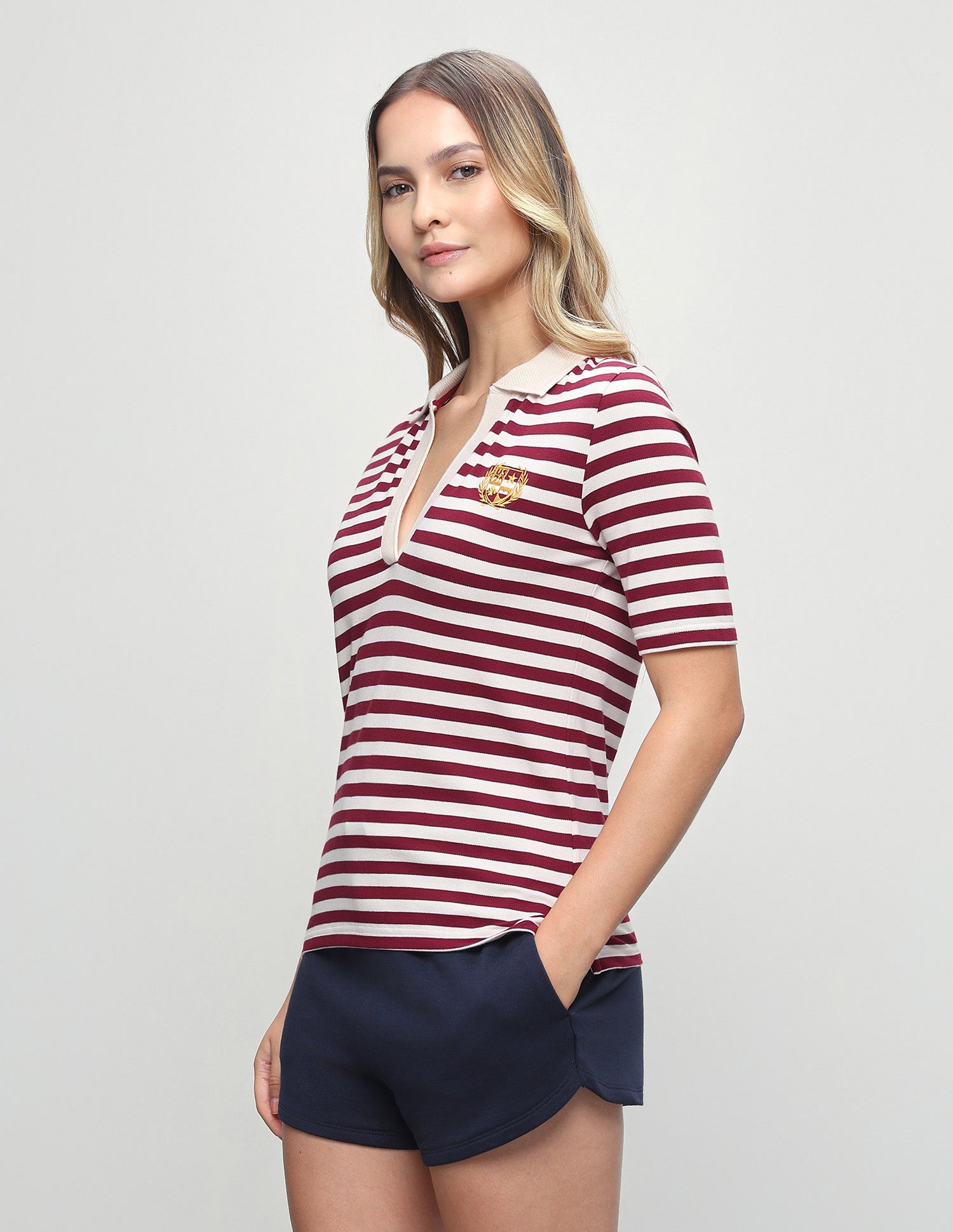 Horizontal Striped Relaxed Fit Polo Shirt Red - U.S. Polo Assn. India | Large