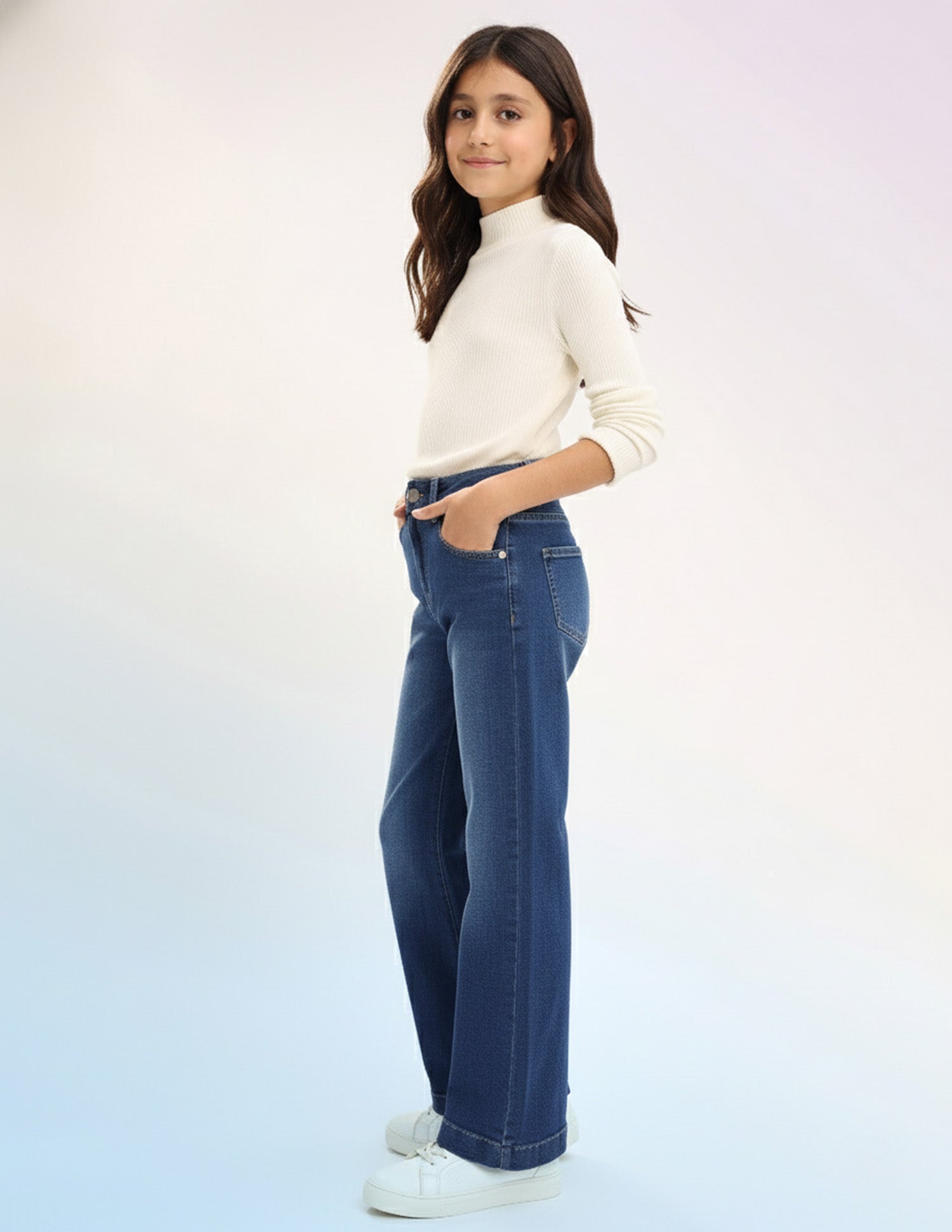 Girls Bootcut Fit Blue Jeans Blue - U.S. POLO ASSN. | Large