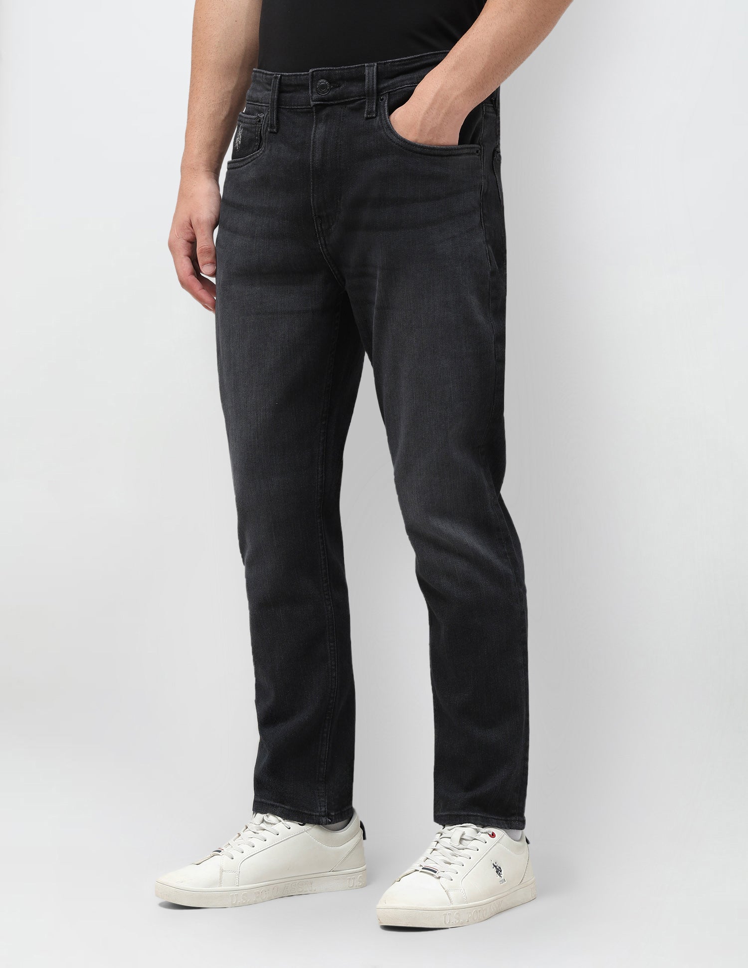 Cole Comfort Cropped Black Jeans Black - U.S. Polo Assn. India | Large